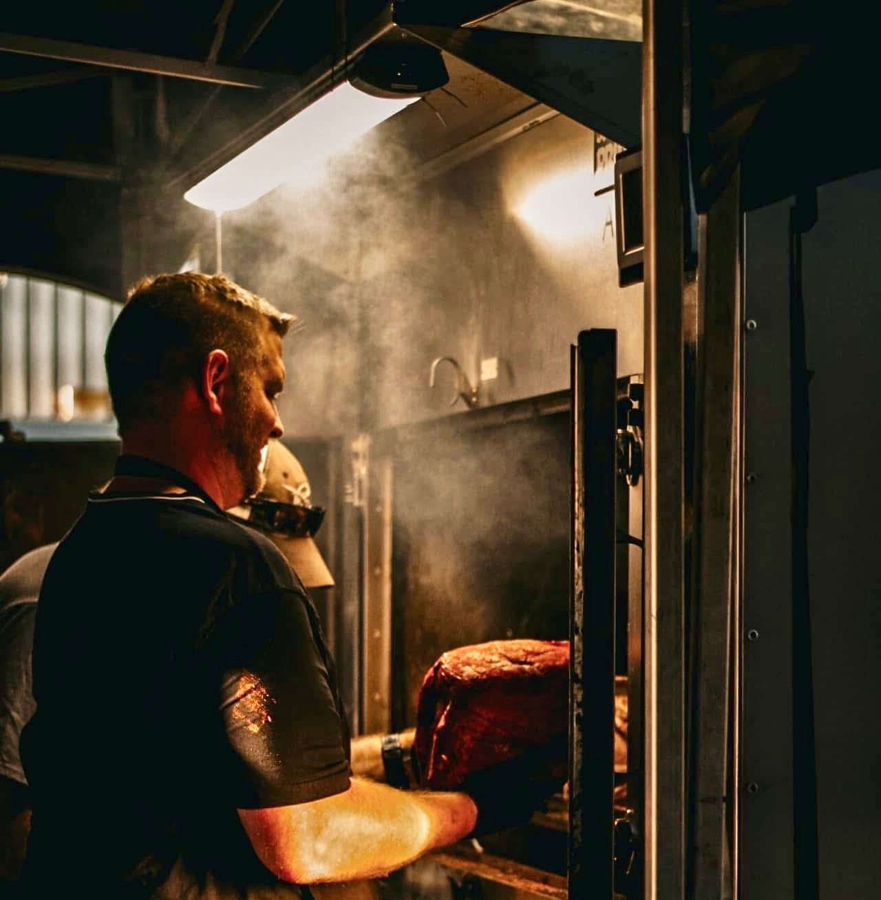 Big Show Jim, stoking the fire and loading up the smoker with that KC-style pork the only way he knows how—BIG. Kansas City smoke is headed west for the first time in a long time—Sparks, NV, you better bring your appetite.
Catch Big Show BBQ at the Best in the West Nugget Rib Cook-Off Aug 27–Sept 1. Come hungry leave saucy!
#BigShowBBQ #KCBQ #RibCookOff #BestInTheWest #KCBQ #Reno #SparksNV #PorkPerfection