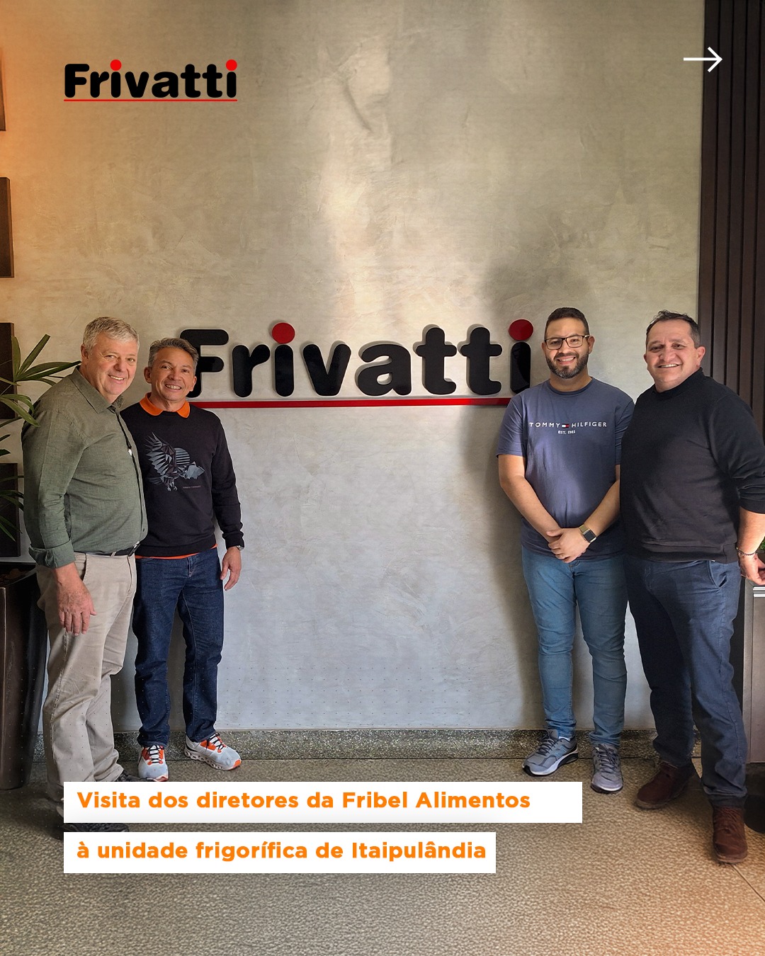 Na sexta-feira, dia 15 de agosto, recebemos em nossa unidade frigorífica a diretoria da @fribelalimentos! 🤝
A visita fortalece nossa confiança para caminharmos juntos e representa mais um passo importante na construção de oportunidades para o futuro.
Além de conhecerem de perto nossos processos, os visitantes também conheceram a nova planta frigorífica em construção em Santa Helena, que em breve, será mais um marco na expansão da Frivatti. 🚧🐷
Seguimos juntos, crescendo com qualidade e inovação!
#Frivatti #FribelAlimentos #ParceriaDeSucesso #Crescimento #Frigorífico #SantaHelena #Suinocultura