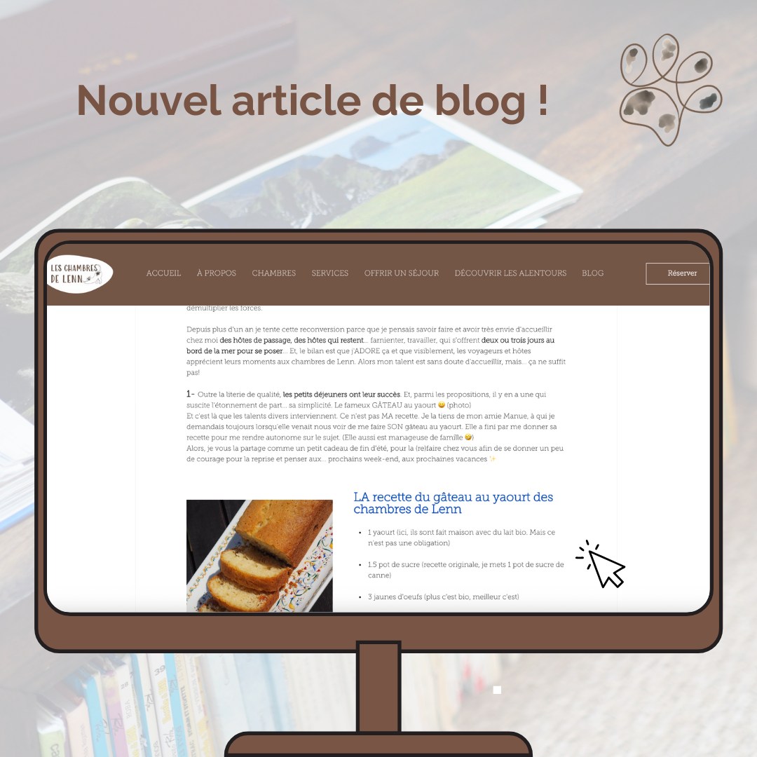Découvrez notre dernier article de blog !
Aujourd'hui c'est une histoire (assez gourmande) de recette et de succès 😋
Lien de l'article 👉🏼 https://www.leschambresdelenn.com/post/les-recettes-de-succ%C3%A8s
Découvrez un nouvel article chaque mois sur notre site web 😺
➡️ Pour réserver un séjour 📩 : leschambresdelenn@gmail.com ou par téléphone 📞 : 06 84 83 28 26
#bretagne #damgan #morbihan #chambresdhotes #summer