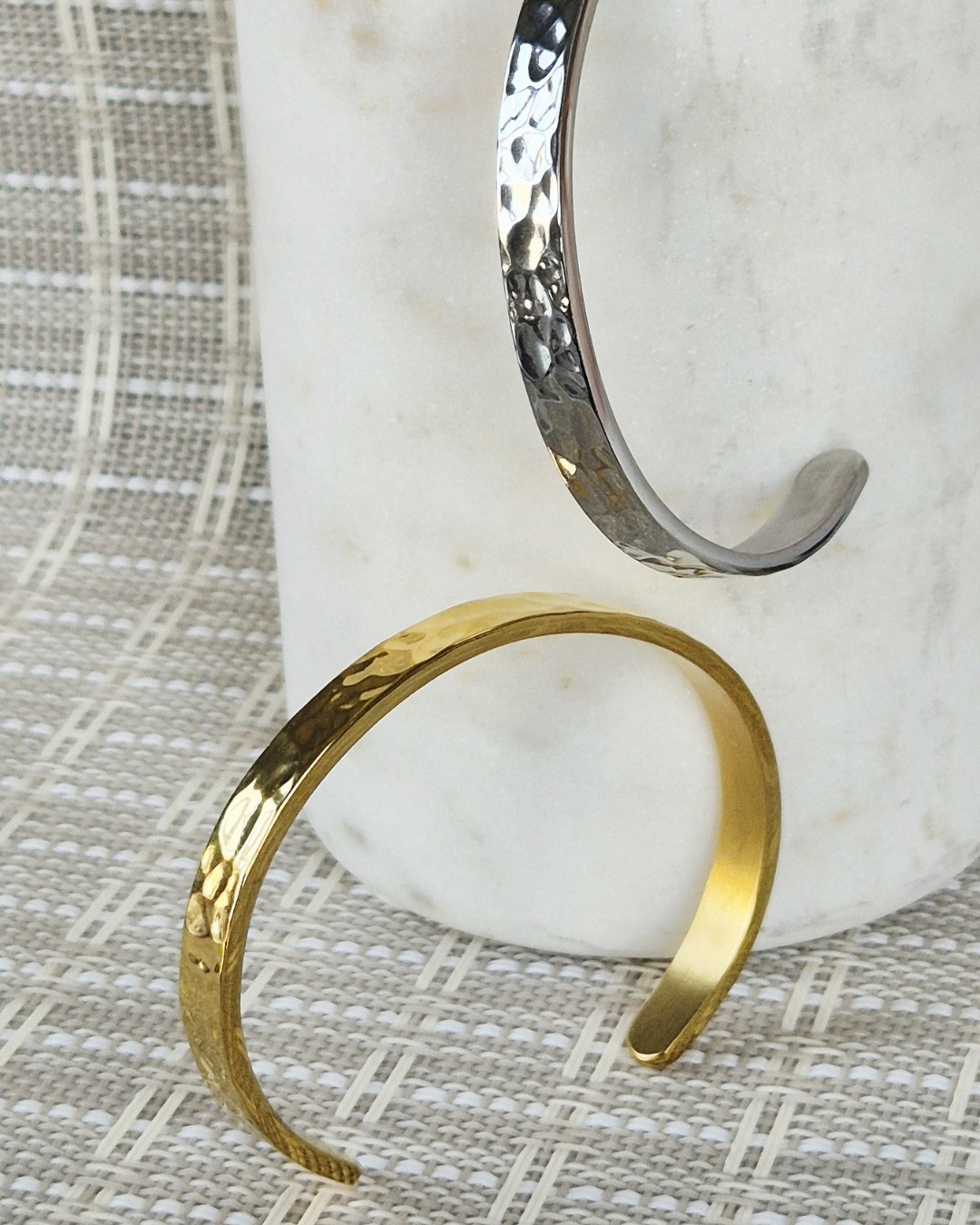 COMING SOON: Our Gold and Silver Cuff Bracelets are perfect for adding to your bracelet stack (or wear them on their own for their stylish simplicity).
