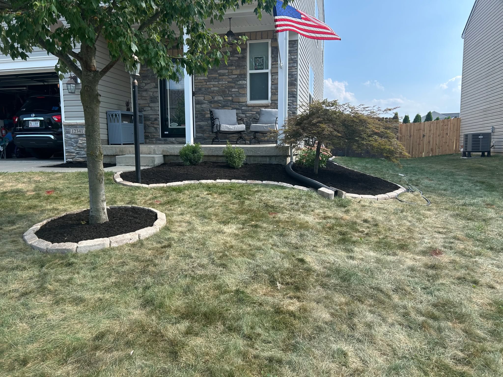 Another gorgeous project finished in the Fishers/Noblesville area. New stone edging, a trimmed up Japanese maple, new shrubs, and fresh mulch. Simple, clean, and beautiful!
If you like what you see here or have an idea for another project, contact Ashley to schedule your free consultation today! #normanlawnllc #stoneedging #newplants #landscape #newlook