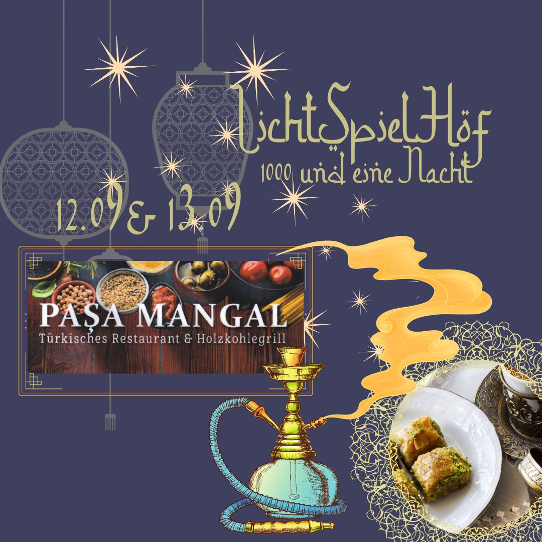 🌙✨ Lichtspielhof – 1000 und eine Nacht✨🌙
Der Hof erstrahlt bald im Glanz des Orients – wir sind in den letzten Vorbereitungen, damit ihr staunen, tanzen und genießen könnt 💃🕺🔥
🥙 Direkt vom Holzkohlegrill erwarten euch:
✨ zartes Steak-Döner (100% Rind)
✨ bunte Vorspeiseplatten voller Aromen
✨ süße Versuchung mit Baklava & duftendem Mokka ☕🍯
🕌 In unserer kleinen Oase laden wir euch außerdem ein, bei einer gemütlichen Shisha Platz zu nehmen – ein Hauch von Orient mitten im Hof.
Lasst euch verführen von Klängen, Düften und Lichtern – und feiert mit uns die Magie von 1000 und einer Nacht. ✨🌴🔥
📅 Save the Date: 12.09-13.09.2025
#Lichtspielhof #1000und1Nacht #OrientalNights #kleinstadtliebe#einfestfüralle#stadtfestlöbau