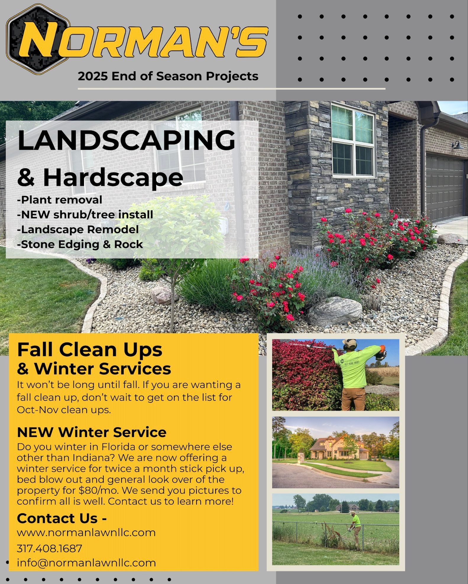 Fall will be coming before we know it! If you have any end of season projects, contact us today for a free estimate.
And don't forget to schedule that fall clean up! Prepare your beds and property for winter for the best spring yet! #normanlawnllc #falltime #maintenance #familybusiness