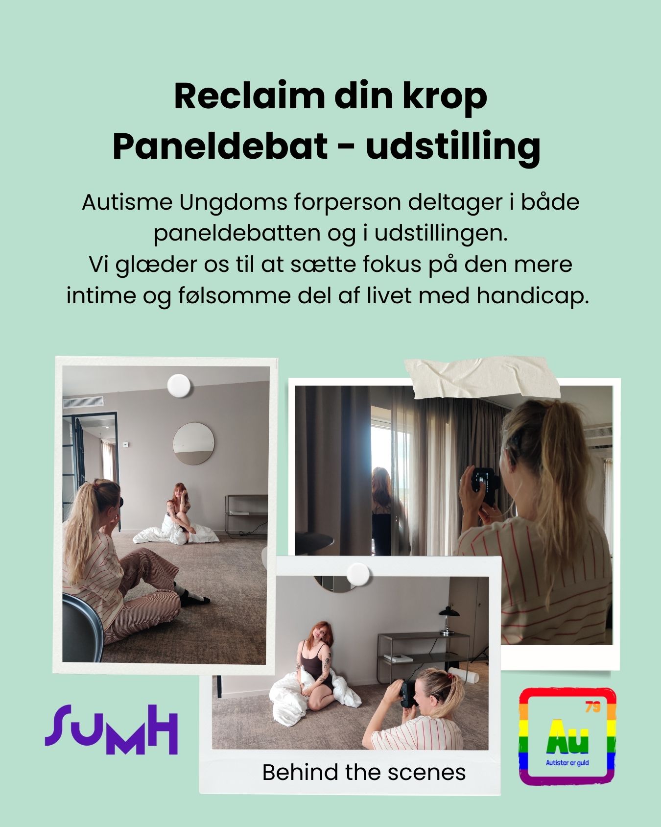 Reclaim din krop – stærke stemmer fra unge med handicap ✨
Vi i Autisme Ungdom glæder os til at være en del af Aarhus Festuge 2025! 💜
Udstillingen “Reclaim din krop” giver 10 unge med handicap modet og pladsen til at tage ejerskab over deres krop, køn og seksualitet. Gennem 32 smukke fotografier af Signe Daugaard (Great Minority), samt de medvirkendes personlige fortællinger, bliver alle inviteret helt tæt på det, som ofte er omringet af tabu og tavshed.
📍 Hvor: Byparken ved Musikhuset, Vester Allé 3 8000, Aarhus
📅 Hvornår: Torsdag d. 4. september kl. 14:30–15:30
🎤 Paneldebat: Du kan møde deltagerne og stille spørgsmål.
👨🦽 Gratis adgang og tilgængeligt for kørestolsbrugere.
Det bliver en vigtig og rørende oplevelse om intimitet, identitet og mangfoldighed, og vi håber at se mange af jer til et stærkt kunst- og samtalemøde under Krop og Kærlighed Festival, Aarhus Festuge 2025.
@sumh.dk #AutismeUngdom #UngeMedAutisme #AutismeErMangfoldighed #ReclaimDinKrop #UngeMedHandicap #AarhusFestuge #Festuge2025 #KropOgKærlighed #Synlighed #Fællesskab #sumh