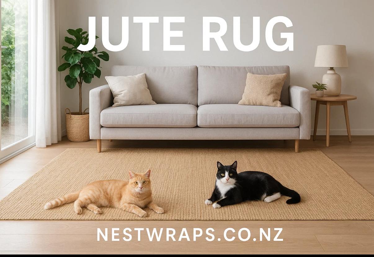 Approved by the real rug testers.” 🐾
If it can handle two professional nap experts (a.k.a. your cats), it can handle anything.
✔️ Cozy enough for pets
✔️ Stylish enough for guests
✔️ Durable enough for life
Get 20% OFF all Jute Rugs – this week only!
www.nestwraps.co.nz
