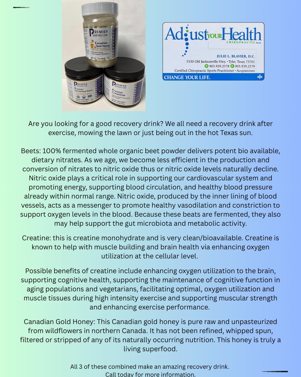 Are you looking for a good recovery drink?