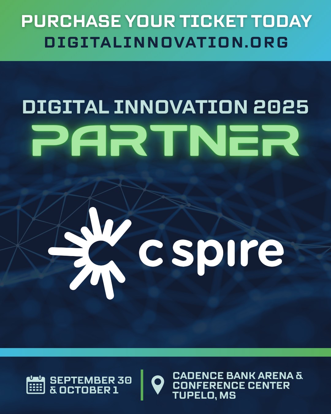 🌟 Partner Spotlight! 🌟
C Spire has been a long-standing partner of Digital Innovation from the very beginning. By providing innovative technology solutions, they empower communities and businesses to grow, stay connected, and seize new opportunities!
-
💻 digitalinnovation.org
📍 Cadence Bank Arena and Conference Center
-
#DigitalInnovation #DigitalInnovationMS #Innovate2025 #MyTupelo #NorthMississippi #TupeloMS #TechInnovation #CSpire @cspire