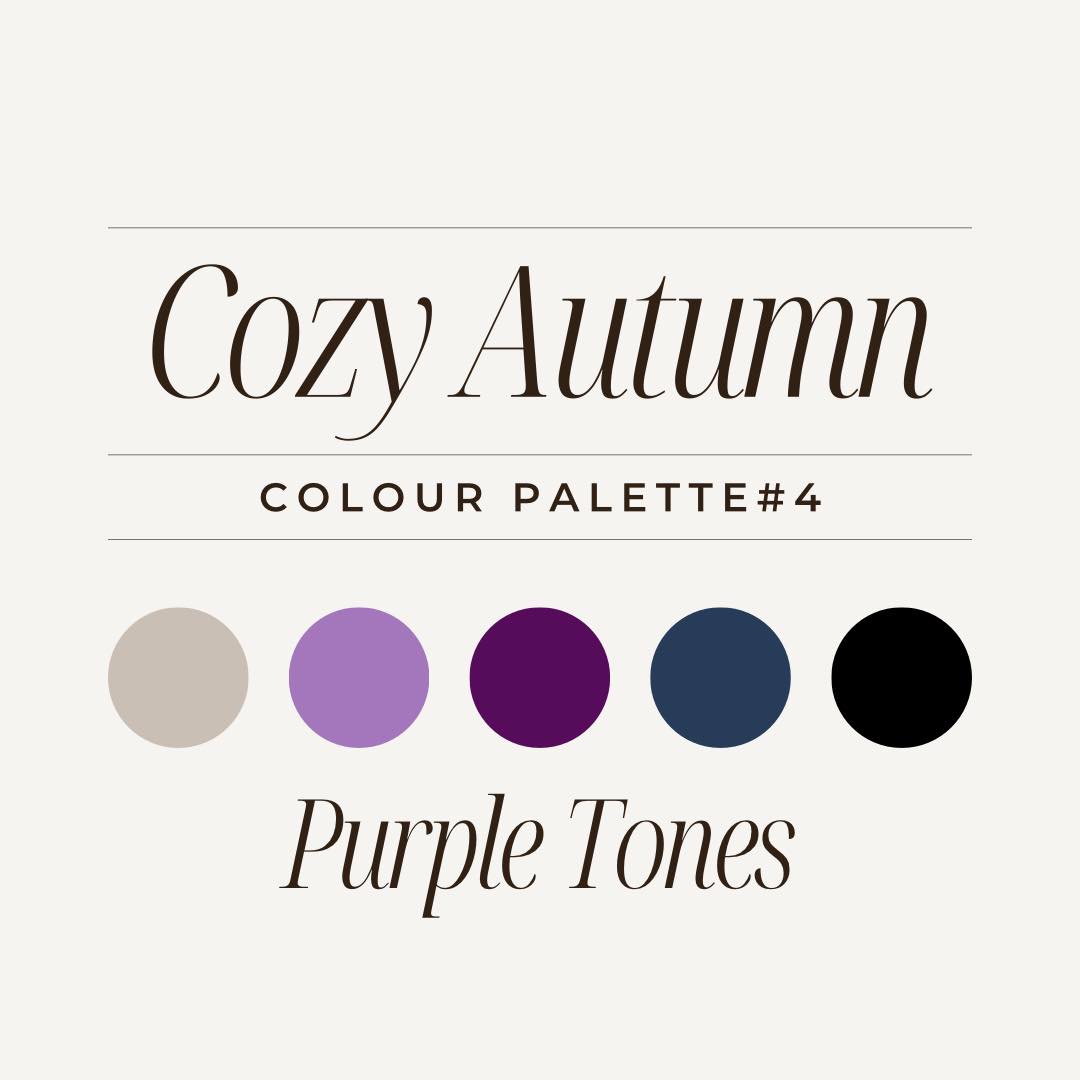 The fourth colour palette I love for Autumn Photos leans towards the purples and plums. Purple looks incredible next to the warm tones in nature once the leaves turn! Purples, especially plum tones, pair so nicely with burgundy, grey, navy, and black. And yet again, you already know what I’m going to say…all of these colours looks so good paired with denim!