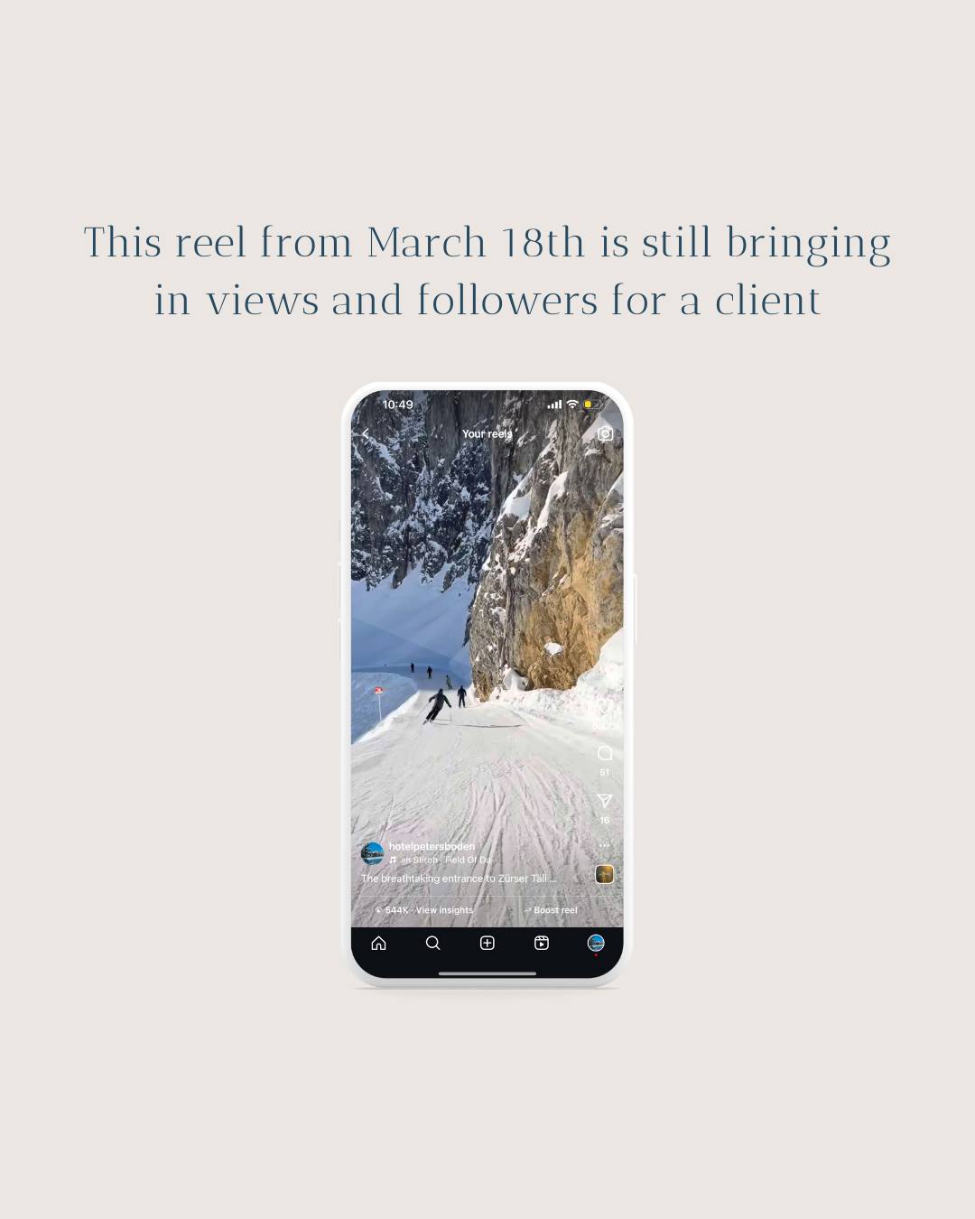 A reel I posted for a client back on the 18th of March is still bringing in views and engagement months later. That’s the beauty of a reel that resonates, the reach doesn’t stop once you hit “post.”
When a reel performs well and goes viral like this one, it keeps working for you in the background: driving visibility, attracting new followers, and keeping your brand top of mind long after it’s been published. That’s the real perk of creating strategic, scroll-stopping content.
Let's talk numbers.
This reel generated 683 followers.
It has been viewed over half a million times.
It has been saved 410 times.
99.6 % of views were by non-followers.
These numbers are still increasing and it shows that this reel was a great way to reach a new audience.
If you’d like to see how reels can work for your brand, let’s connect and talk social media strategy.
.
.
#marketingsupport #socialphotography #instagramconsultant #igexpert #socialmediabeheer #socialmediamanagement #instagrammanagement #socialmediaagency #instagrammanager #contentcreation #contentmarketer #contentmanager #contentmarketingmanager #luxuryhospitality