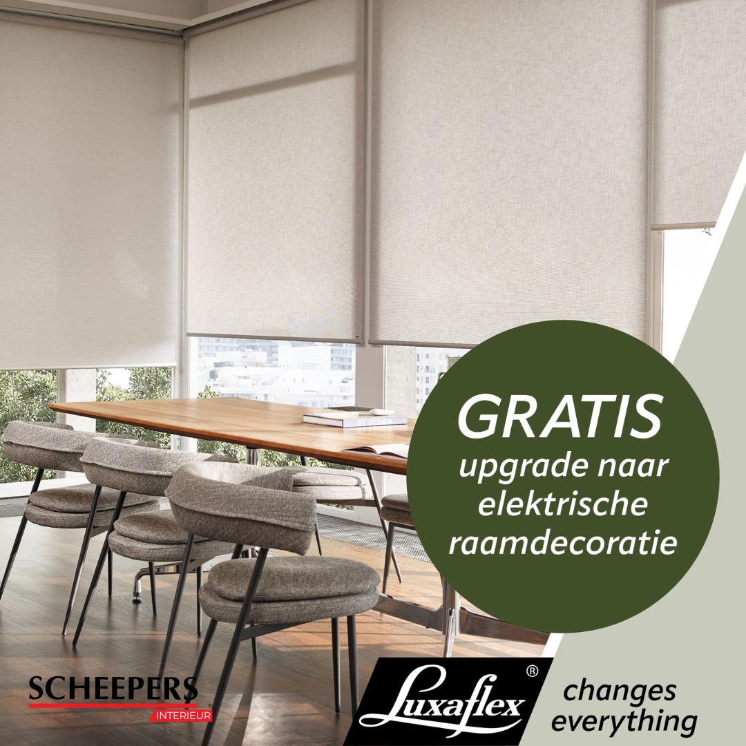 🍂 Herfstactie bij Scheepers Interieur! 🍂
Maak je huis klaar voor de donkere dagen met @luxaflexnl® PowerView® automation – en profiteer nu van een unieke actie:
✨ Tijdens de herfstactie betaal je de prijs van handbediende raambekleding, maar krijg je PowerView® automation helemaal gratis!
👉 Geldig op alle PowerView® bediende Luxaflex® producten (in alle prijsgroepen)
Zo geniet je van ultiem comfort, sfeer en gemak in huis – precies wanneer jij dat wilt. 🌙☀️
📅 Actieperiode: 8 september t/m 8 november 2025
📍 Ontdek de mogelijkheden in onze showroom en laat je inspireren!
https://www.scheepersinterieur.nl/post/luxaflex-powerview-herfstactie-gratis-slimme-bediening
#ScheepersInterieur #Luxaflex #PowerView #Herfstactie