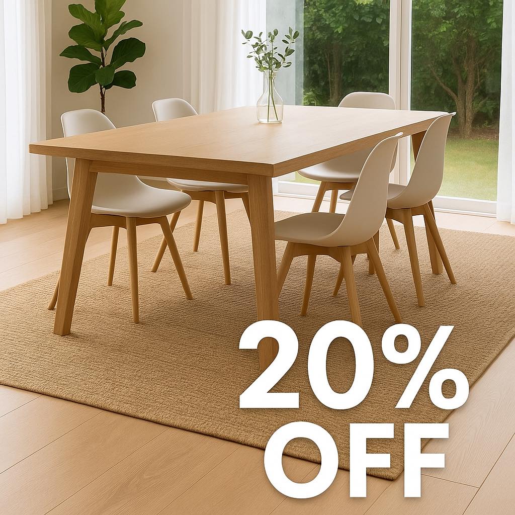 ✨ Dining in Style, 20% OFF ✨
Bring warmth and elegance to your dining space with our Handwoven Jute Rugs. Perfectly sized to anchor your table, protect your floors, and add natural texture that never goes out of style.
✔️ Durable & easy to maintain
✔️ Handwoven natural fibres
✔️ Perfect for everyday family dining
Limited Time: 20% OFF
👉
Shop now at nestwraps.co.nz