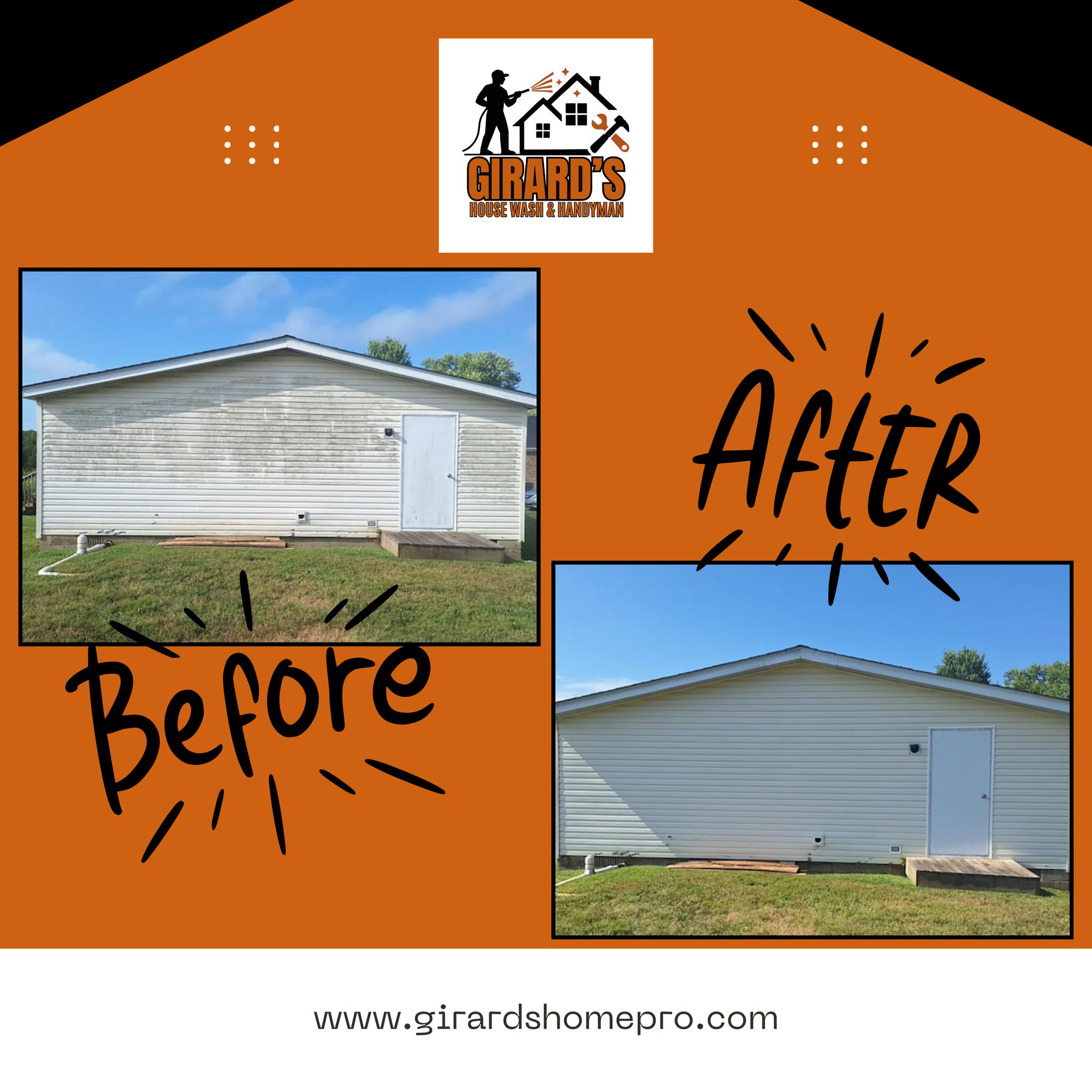 ✨🚿 Another Transformation by Girard’s House Wash & Handyman! 🚿✨
Check out this before & after of a trailer we cleaned—what a difference a good wash can make! 💪
From dull and dirty ➡️ fresh and renewed.
Whether it’s trailers, homes, decks, or driveways—we’ll bring back the shine. 🌟
📞 Call us today to book your wash!
#GirardsHouseWash #HandymanServices #BeforeAndAfter #ShineRestored #LocalBusiness