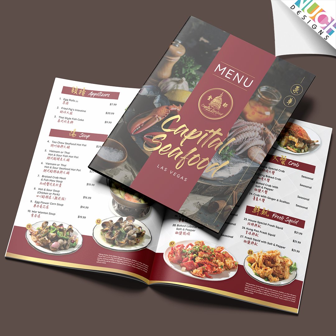 🤟 รวมผลงานออกเเบบ Menu ของร้าน Capital Seafood, ร้าน LanXang Lao Street Food, ร้าน Bangkok 9 เเละร้าน Thai 99 II Restaurant and Bar ค่ะ
🤟 Menu Design
เรามีบริการออกแบบเมนูแบบครบครัน ทั้ง Dinner Menu, Lunch Menu, To Go Menu, Drink Menu และ Special Menu ด้วยดีไซน์เฉพาะที่ออกแบบมาให้เข้ากับเอกลักษณ์ของแต่ละร้านอย่างลงตัว พร้อมตัวเลือกหลากหลาย ไม่ว่าจะเป็นขนาด A3, รูปเล่ม Magazine, Bi-Fold, Tri-Fold, ไปจนถึง Menu Board และยังสามารถเลือกขนาดตามความต้องการได้อีกด้วยนะคะ
🤟 Nuch.Designs รับออกแบบเว็บไซต์ ออกแบบเมนูร้านอาหาร ออกแบบโลโก้ และงานกราฟิกทุกชนิด
🤟 สนใจติดต่อสอบถามโดยตรงได้ที่
Contact: 214-663-1239
Line ID: @nuchdesigns
Email: info@nuchdesigns.com
Website: www.nuchdesigns.com
#ร้านอาหารไทยในอเมริกา #นุชดีไซน์ #nuchdesigns #ออกแบบเว็บไซต์ร้านอาหารไทยในอเมริกา #เว็บร้านอาหารไทยในอเมริกา #เว็บไซต์ร้านอาหารไทย #ออกแบบเมนูร้านอาหาร #ออกแบบเว็บร้านอาหาร #เมนูเครื่องดื่ม #SocialMedia #รับดูเเละSocialMedia #รับดูเเละSocialMediaสำหรับคนไทยในอเมริกา