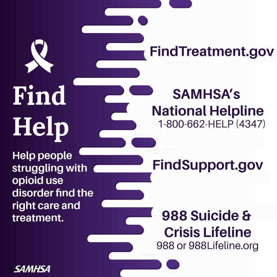 If you believe someone in your life is struggling with opioid use, ask them if you can help. 💜 Your support might be just what they need to start their recovery journey. We can all work together to #EndOverdose and save lives. samhsa.gov/find-help #youth #avpride