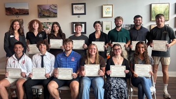 The Don Wood Foundation (DWF) awarded 18 scholarships to local Adams County current college students. These 18 NonTraditional (NT) and OnTrack (OT) students were recognized with Ignite Your Future scholarships from the Don Wood Foundation to offset the cost of their college tuition and fees.
These award recipients (listed alphabetically), their high school, college, and planned majors are:
Race Anderson, SA, Purdue Fort Wayne, Civil Engineering & Mathematics / Ethan Brown, AC, Purdue University, Mechanical Engineering & Mathematics / Kameron Brown, AC, Indiana University, Business Management and Marketing / Alexis Evans, NA, Ball State University, Computer Science & Data Analytics / Clancy Hawbaker, SA, Purdue University, Aeronautical Engineering Technology / Owen Johnson, AC, Ball State University, Computer Science / Brice Roop, NA, Rose-Hulman Inst., Optical Engineering & Physics / Dana Schirack, NA, Purdue University, Mechanical Engineering & Psychology & Economics / Brett Schwartz, SA, Trine University, Design Engineering Technology / Colin Subler, SA, Purdue University, Web Development & Design / Logan Clark, AC, Grace College, Mechanical Engineering / Trevor Currie, AC, Hanover College, Business & Computer Science / Audrey Eisberg, AC, Ball State University, Marketing-Digital Publishing, Strategic Communications / Grace Fisher, AC, Purdue University, Marketing / Savannah Hendricks, AC, Ball State University, Computer Science / Isabelle Ortiz, NA, Purdue Fort Wayne, Marketing & Spanish / Landin Schenkel, NA, Ball State University, Computer Science / Jack Scheumann, NA, Purdue University, Mechanical Engineering Technology.