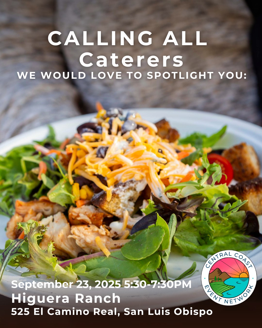 🍓Calling all Catering Vendors! 🍓
We're looking for a talented and experienced catering vendor to join us at our networking mixer in September! This is a fantastic opportunity to showcase your culinary skills and connect with a diverse group of professionals.
We are looking for a caterer to offer small-bites at our networking mixer.
Event: Higuera Ranch on Tuesday, September 23, from 5:30pm to 7:30pm. 🎉
Signing up is easier than ever! Just go to our website! Link in bio ⬆
📸 Photo Credit: @allmystarsphoto
BBQ Salad Bar: @beansbbqsb
#SpotlightVendor #EventPros #NetworkingOpportunity #centralcoasteventnetwork #networking #eventindustry #industrymixer #centralcoast #santamaria #lompoc #sanluisobispo #pasorobles #santabarbara #santaynez #guadalupe #events #industrymixer #eventplanning #eventvendors #buildingcommunity #mixers