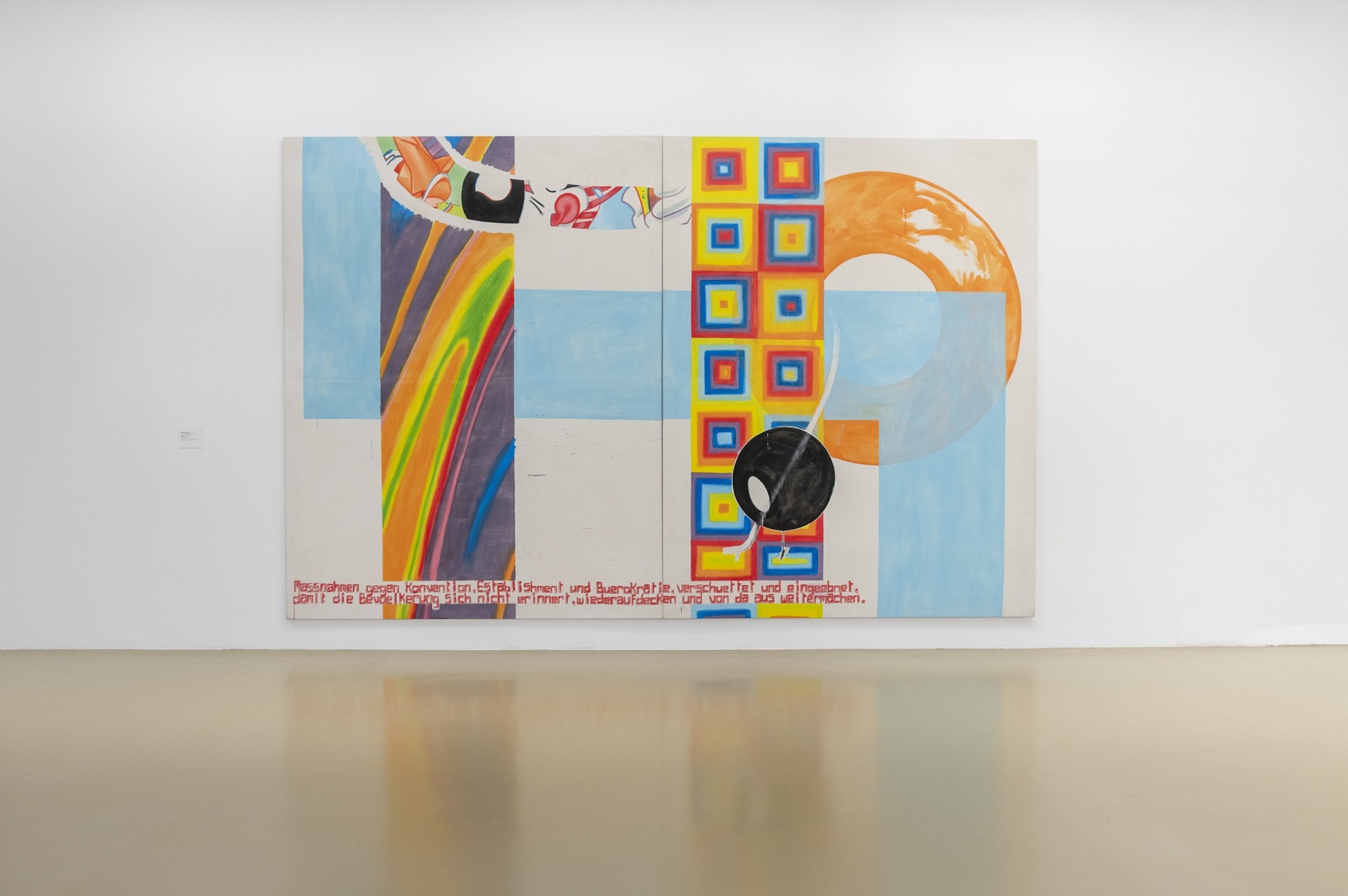 Michel Majerus was a German-Luxembourg artist who was born in 1967 and died in a plane crash in 2002. He is known for his large-scale multimedia works with references to the history of art. Born in Luxembourg, Majerus studied at the National Academy of Fine Arts in Stuttgart with Joseph Kosuth, before moving to Berlin.
Although short-lived, his career was part of the effervescent German art scene of the 1990s. He was one of the first to integrate digital art (a rapidly developing technology at the time) with painting. He produced over forty installation paintings. In his works on canvas, he integrated references to popular culture (cartoons, advertisements, video games, brand logos) with pastiches of works from Andy Warhol, Willem de Kooning, Jean-Michel Basquiat (and more generally from Color Field Painting and Pop Art). He assembled these elements by superimposing and collaging them to form dense, colourful compositions.
During his lifetime, Michel Majerus had a solo exhibition at the Kunsthalle Basel and took part in the Venice Biennale in 1999. For his solo exhibition at the Kölnischer Kunstverein, he also created his largest work, a 4,000 square metre skateboard ramp. Since his untimely death, several European museums have organised posthumous exhibitions celebrating the work, including the Hamburger Bahnhof in Berlin, Tate Liverpool in the UK, Kunsthaus Graz in Austria and the Kunstmuseum Stuttgart in Germany.
#michelmajerus #contemporaryart #art #painting