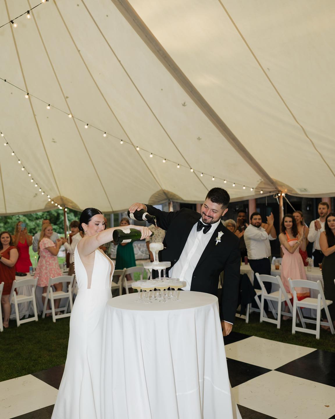 While wedding days are joy-filled and full of magic, they can be unpredictable.
In just one month of weddings, I:
š§ļø Cleared dĆ©cor out of a tent midārainstorm (soaked head to toe) while guests arrived, delegated friends to reset the ceremony indoors, hunted down light sources for catering + bartending teams, and called in an extra generator so the couple could still have ceremony music.
šŖ Wiped down 100+ chairs and tables after the storm to reset dinner in the tent.
š½ Called SIX porta potty companies when power went out and the restrooms shut down.
š” Troubleshot cocktail hour lighting by plugging marquee letters into the generator so catering could prep apps + bartenders could stock the bar.
š¦ Sopped up puddles across the venue.
šø Relocated a photo booth out from under a leaky roof.
š„ Dealt with a caterer who forgot seven entire tables of salads (yep, tables⦠not plates).
š Re-set an entire rentals layout when table/chair counts for 200+ guests were wrong.
I wouldnāt trade that behind-the-scenes madness for anything. šLeave the hiccups to us and hit the link in our bio to chat.
Venue: Great Escape Lodge in Mauston WI @greatescapelodge
Coordination: @redwoodweddingswi
Photography: @terizieglerphotography