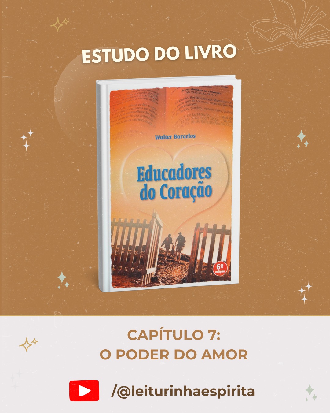 🌟 Convite Especial para Pais, Mães e Evangelizadores Espíritas! 🌟
"O amor cobre multidão de pecados" - I Pedro 4:8
___Neste domingo, queremos te fazer um convite especial à reflexão:
💭 Como educar nossos filhos com amor e para o amor?
___No estudo do capítulo 7 – O poder do amor, vamos refletir sobre como nossas atitudes são o exemplo vivo para a vitória do amor com o Cristo! E contaremos com a presença da querida amiga @simonedecat nesta reflexão! 👨👩👦👦❤️🥰
🗓️ Data: 31/08/24
🕗 Horário: 20:00
📍 Ao vivo no YouTube
🔗 Link da live: https://www.youtube.com/live/E4HSXWubpMA?si=h9kzrQW7TB25kWHE
💛 Com simplicidade e responsabilidade, vamos discutir como podemos ser mães e pais melhores para nossas crianças!
✨ Se você sente que a missão de ser pai, mãe ou educador vai além do material, esse encontro é pra você.
💌 Compartilhe com outros corações que também desejam evangelizar com propósito.
Te esperamos com muito carinho!
#EvangelhoNoLar #PaisEspíritas #EspiritismoInfantil #EvangelizaçãoInfantil #ExemploÉTudo #FamíliaComLuz