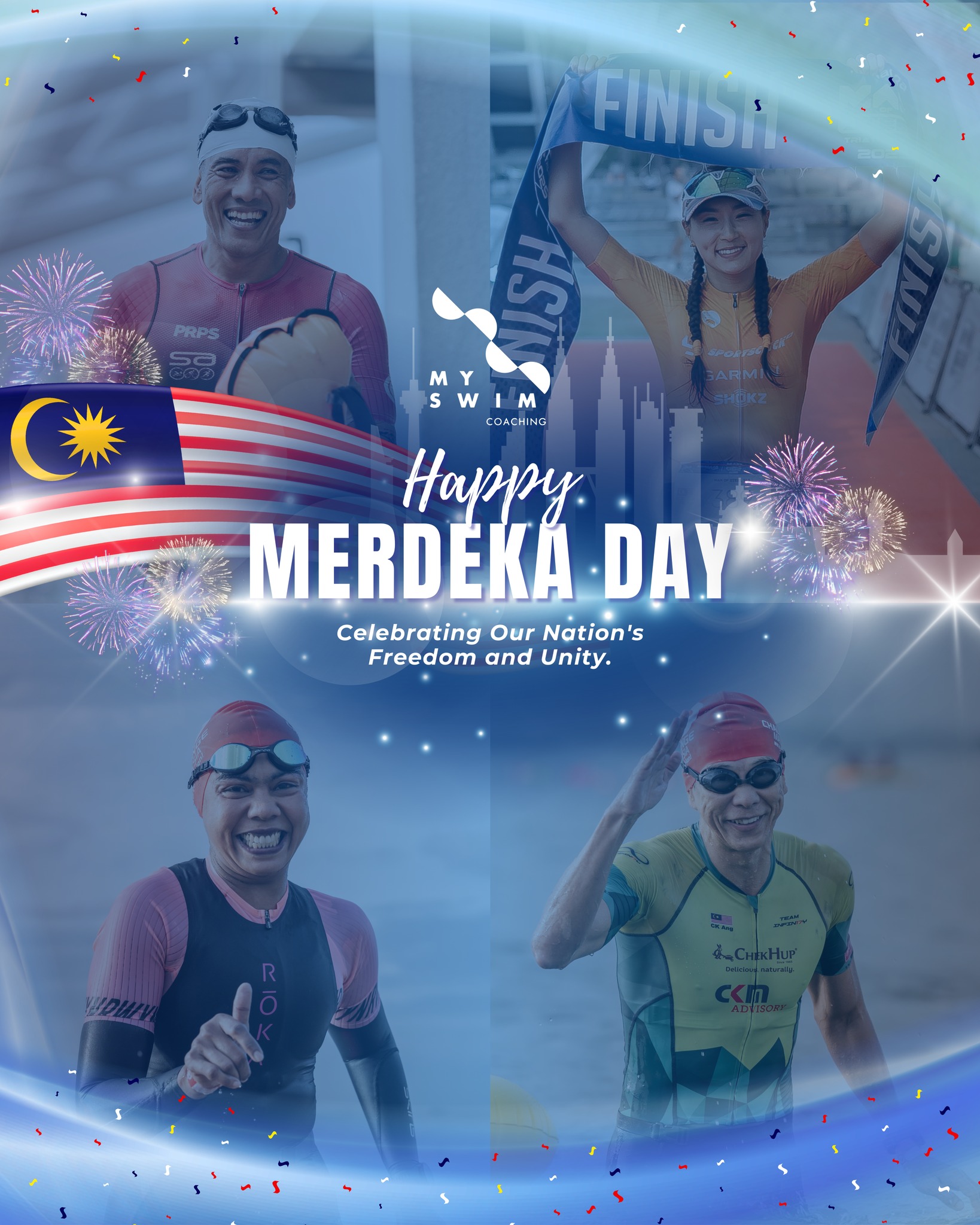 ๐ฒ๐พโจ Happy Merdeka Day! โจ๐ฒ๐พ
Today we celebrate the spirit of freedom, unity, and perseverance โ values that guide us not only as Malaysians but also as athletes in every race and challenge. ๐ช๐๐โโ๏ธ
From the pool to the open waters, letโs continue pushing boundaries together, just as our nation has done for 68 proud years. โค๏ธ๐๐
#MerdekaDay #MalaysiaBoleh #MySwimCoaching #SwimStrong