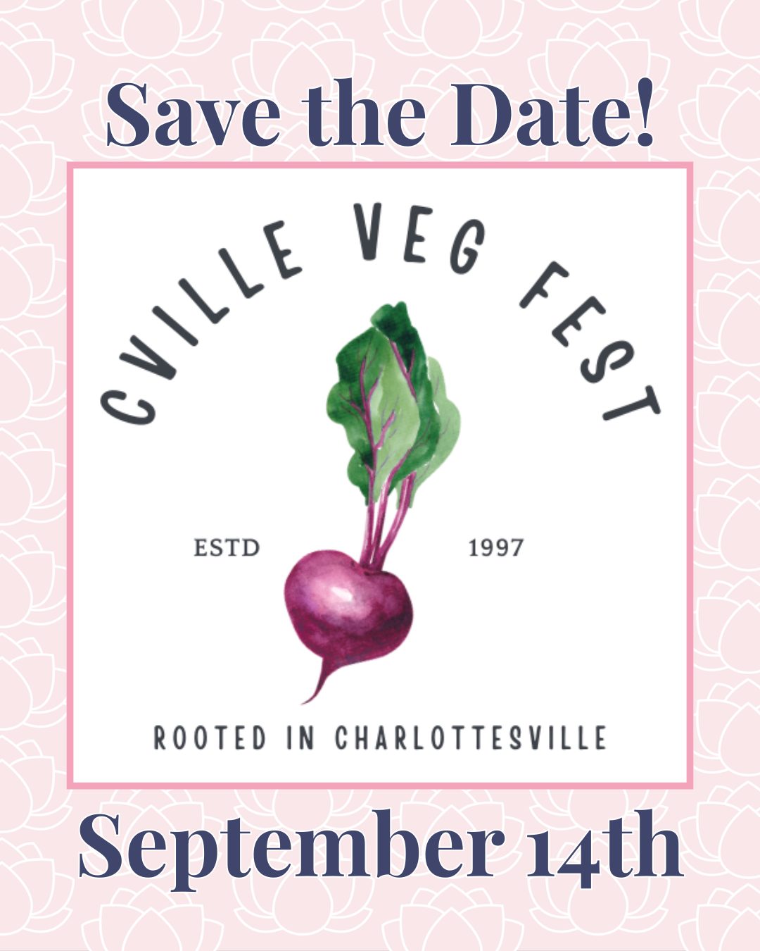 We're less than two weeks out from this year's @cvillevegfest and we're excited to be tabling there again! Save the date for this fun, free event at IX park. There will be other awesome local nonprofits joining us, along with many vegan vendors selling the tastiest of treats!