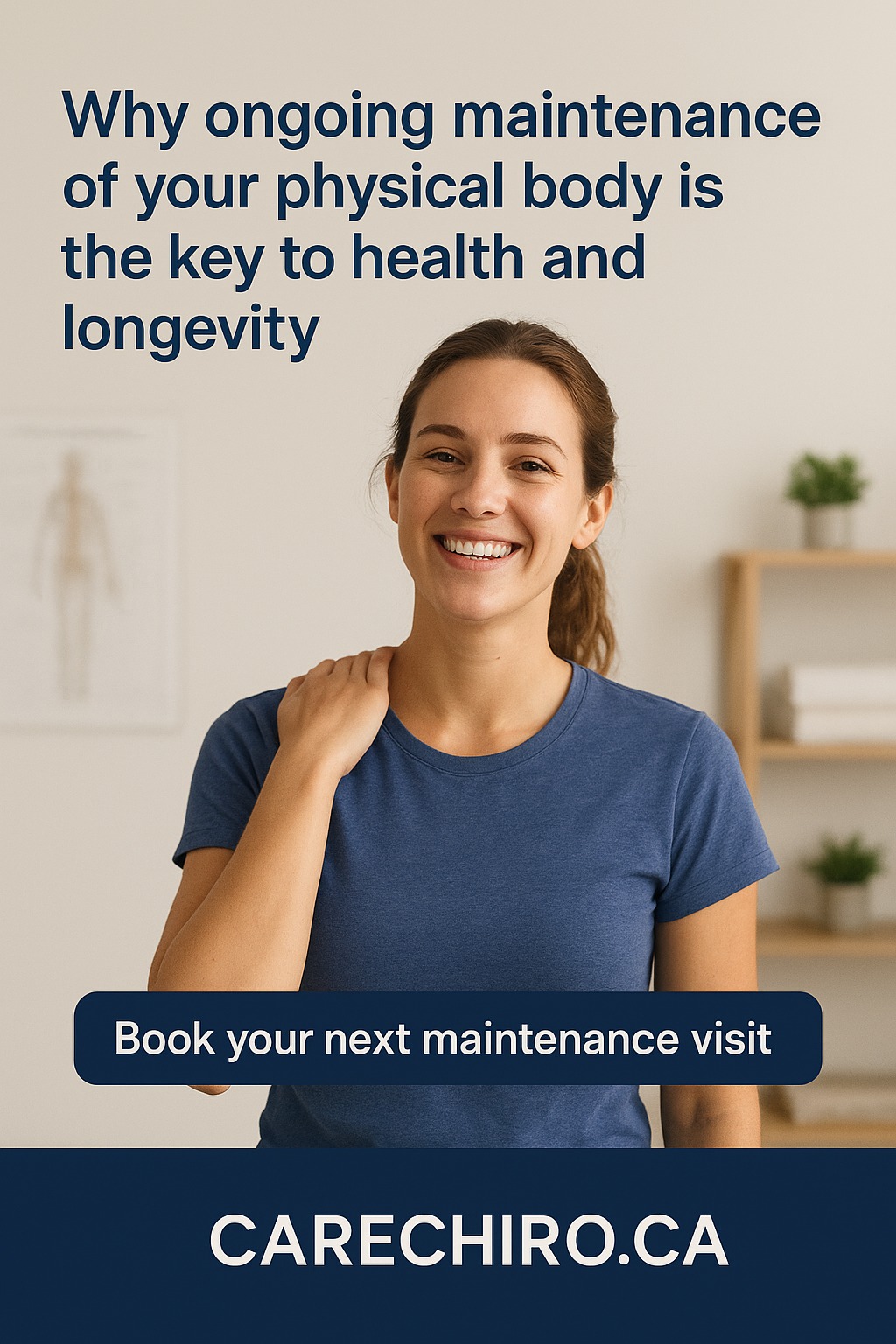 Your body is your lifelong home ✨
Just like your car needs regular tune-ups, your body needs ongoing care to keep running at its best.
Chiropractic maintenance isn’t just about fixing pain when it shows up—it’s about keeping your spine, joints, and nervous system functioning optimally so you can:
✅ Move with ease
✅ Prevent injuries
✅ Support healthy aging
✅ Enjoy a longer, more vibrant life
Prioritize consistent care today—your future self will thank you. 💙
👉 Book your next maintenance visit with Care Chiropractic and invest in lasting health.
#CareChiropractic #ChiropracticCare #StThomasChiropractor #ProAdjustorCare #ProAdjustor #StThomasOntario