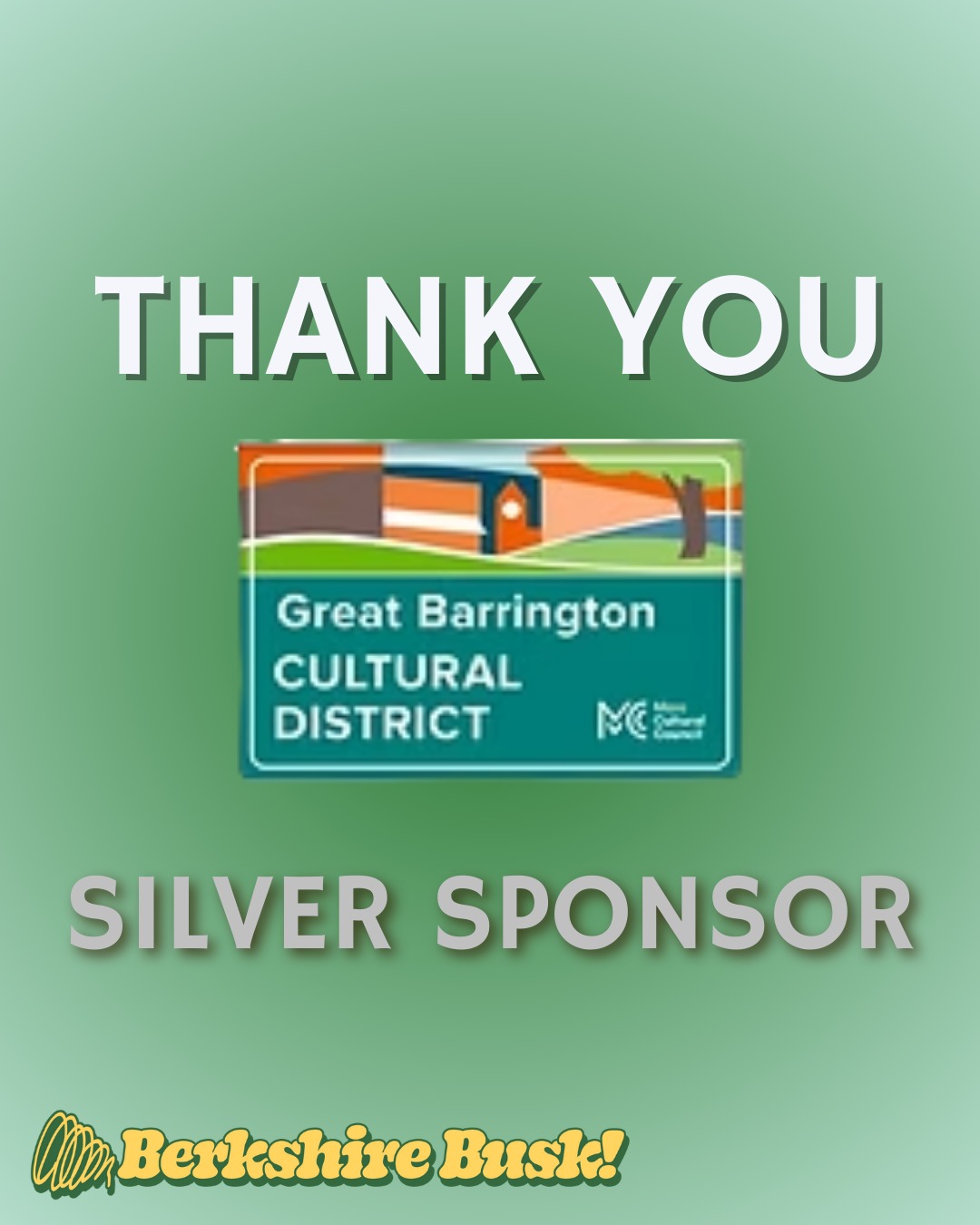 Thank you to our SILVER sponsor Great Barrington Cultural District!
The Downtown Great Barrington Cultural District is home to a dynamic, concentrated group of locally owned and operated businesses. Whether you're seeking world-class performing arts, a farm-to-table meal, free family activities, or a uniquely curated shopping experience, Great Barrington has what you're looking for.
🌟 We appreciate all of your support to our festival!