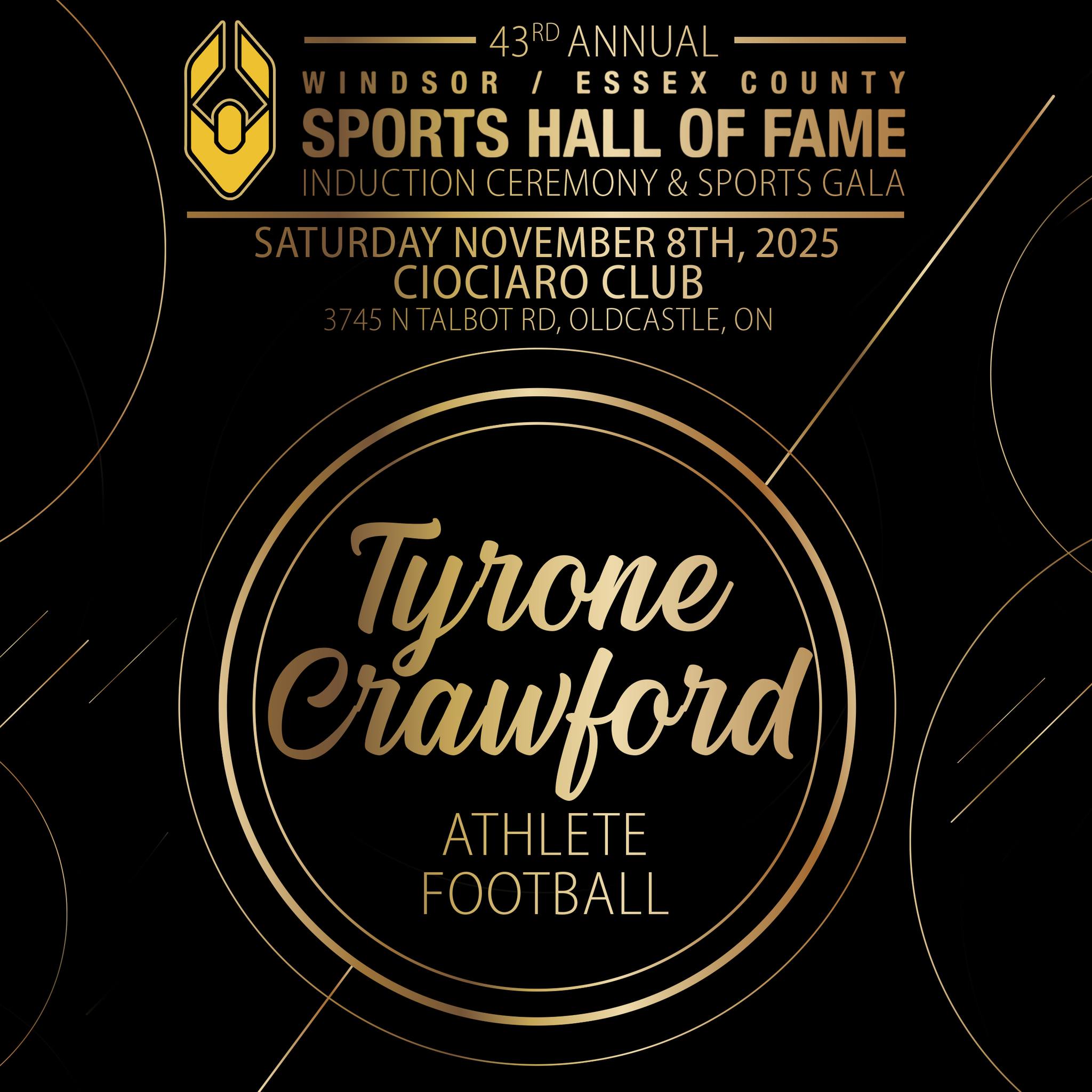 🏈 Meet the Inductee - Tyrone Crawford 🏈
.
.
Tyrone made his name known in Windsor/Essex long before his NFL career. He was a three-sport star athlete before choosing football and being drafted by The Dallas Cowboys! His success, “beast mode” and drive has truly cemented his place in the Windsor/Essex Sports Hall of Fame!🏆
.
.
Join us in Honouring Tyrone at our 43rd Annual Gala on Saturday November 8th at the Ciociaro Club of Windsor!
.
To purchase tickets 🎟️ use the link in our bio, or visit www.WECSHOF.com
.
.
#wecshof #HallOfFame #Gala #Athletes #Builders #Inductees #windsoressex
#windsor #Sports