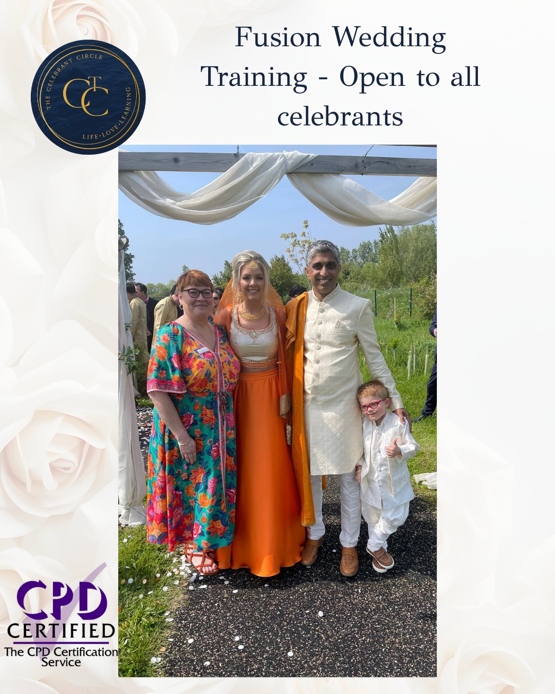Join us on September 22nd, 7 - 9 pm, to elevate your fusion wedding business expertise.
💡This informative session will provide you with the knowledge and skills to harmoniously integrate diverse cultures, beliefs, and languages, ensuring a meaningful experience for the couple and their guests.
Take advantage of this exceptional opportunity to enhance your celebrancy skills and earn valuable CPD points.
🕸Visit our website or click the link in our bio for more information.
We welcome any inquiries.
#weddingcelebranttraining #celebranteducation #celebratingcelebrants