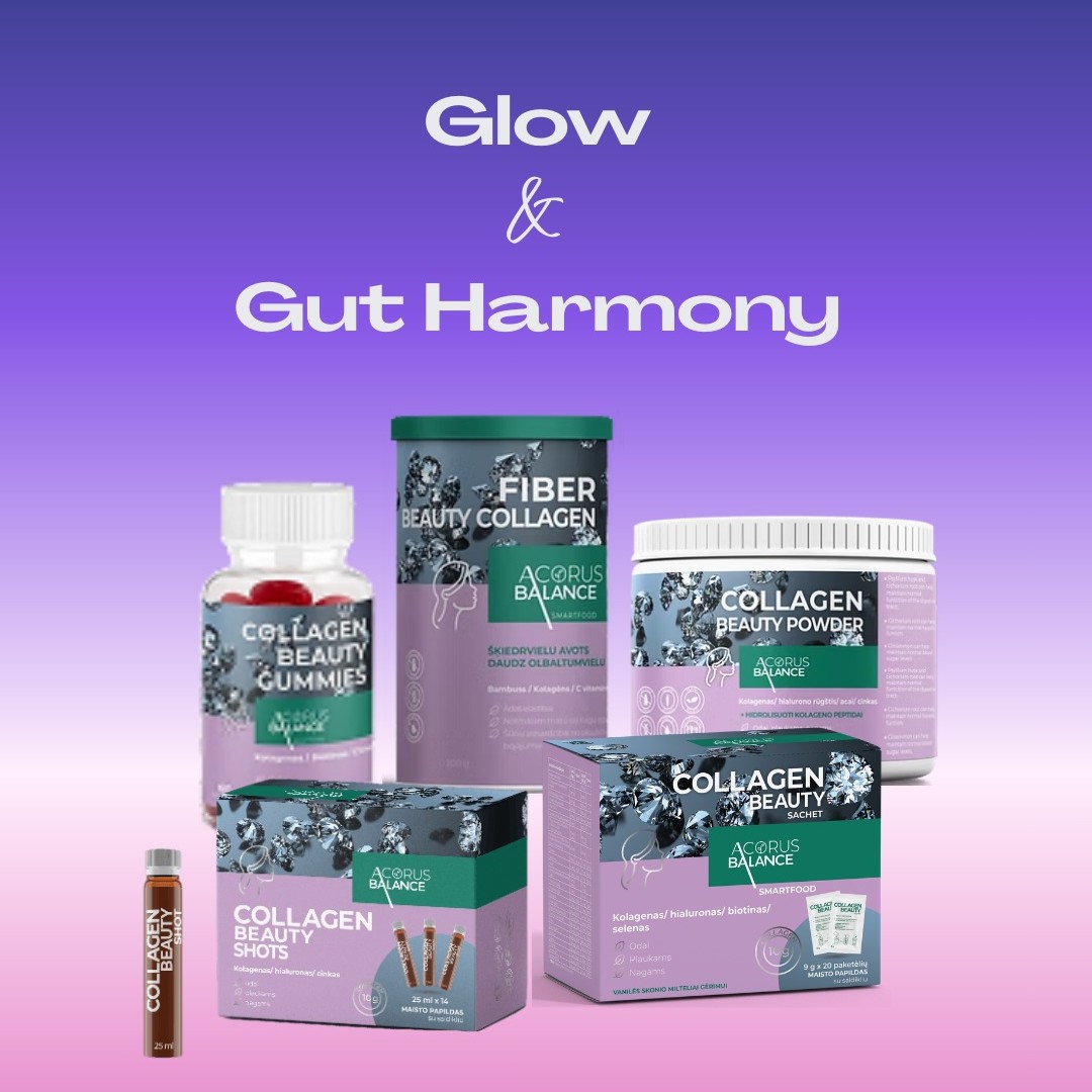 ✨ KOLAGĒNA EFEKTS — TAVS CEĻŠ UZ MIRDZOŠU ĀDU✨
Ikviena sieviete vēlas starot, bet kā to panākt?
Acorus Balance ir radījis produktu līniju, kas palīdz ikdienā rūpēties par ādas elastību, mirdzumu un vitalitāti:
🟣Collagen Beauty Shots – ērts ikdienas rituāls aktīvām sievietēm.
🟣Collagen Beauty Powder – ideāli pievienot rīta kokteilim vai kafijai.
🟣Collagen Beauty šķiedrvielas – skaistumam un gremošanas komfortam.
🟣Collagen Beauty Gummies – gardi un funkcionāli, īpaši, kad esi ceļā.
🟣Collagen Beauty Sachets - tiem, kuri vēlas uzņemt daudz dažādas uzturvielas ar vienu uztura bagātinātāju.
🌿 Kolagēns nav tikai skaistumam — tas atbalsta arī locītavas un vispārējo labsajūtu.
✨ Vai esi gatava starot?
👉 Vēl vairāk par kolagēna nozīmi un iedarbību atradīsi mūsu blogā — lasi jaunāko ierakstu šeit: https://www.acorusbalance.lv/blog