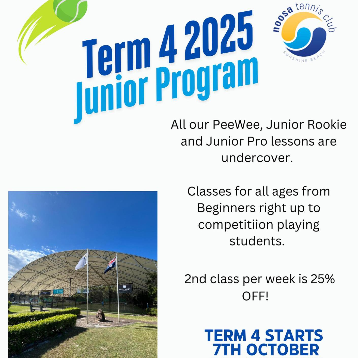 TERM 4 2025 Kids lessons are OPEN for enrolments! Visit our website orSee link below:https://www.classhub.com.au/provider/noosatennis/2025/4