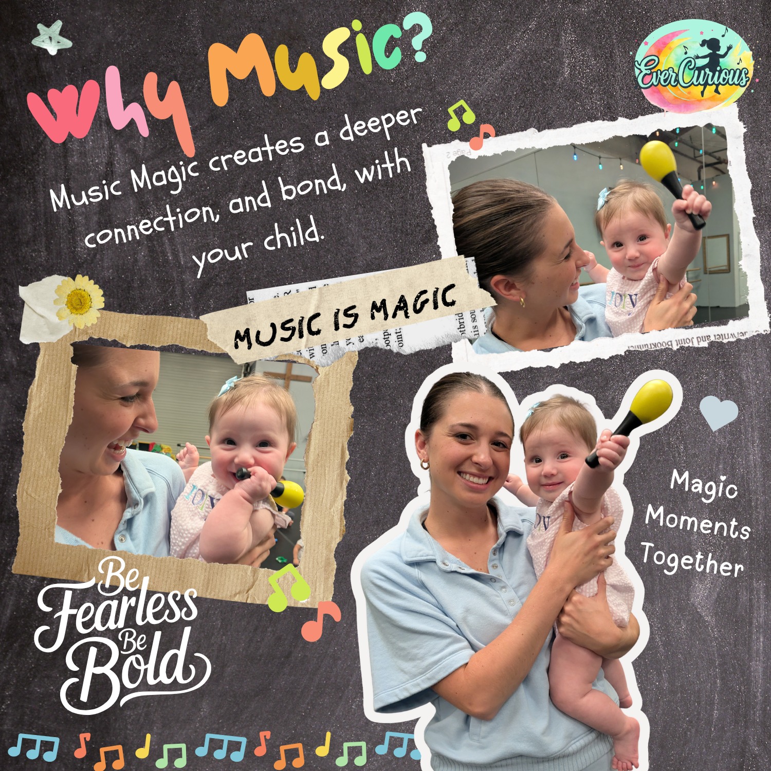 Why Music?
Not only does music provide foundations for language and reading, but music provides a way to form deeper bonds and connection with your children. Music Magic Classes are still available! Check out www.evercuriouskids.com to learn more!
.
.
.
.
.
.
#evercuriousllc #missbethinokaloosa #musicwithmissbeth #okaloosafl #earlyeducatıon #EverCuriousKids #nicevillekids #thingstodoinNiceville #musicismagic #musicforbabies #PlayAndLearn #musicmagicclass #musicforbabiesandtoddlers #musicfortoddlers #MusicwithMissBeth #musicandmovementclass #musicandme