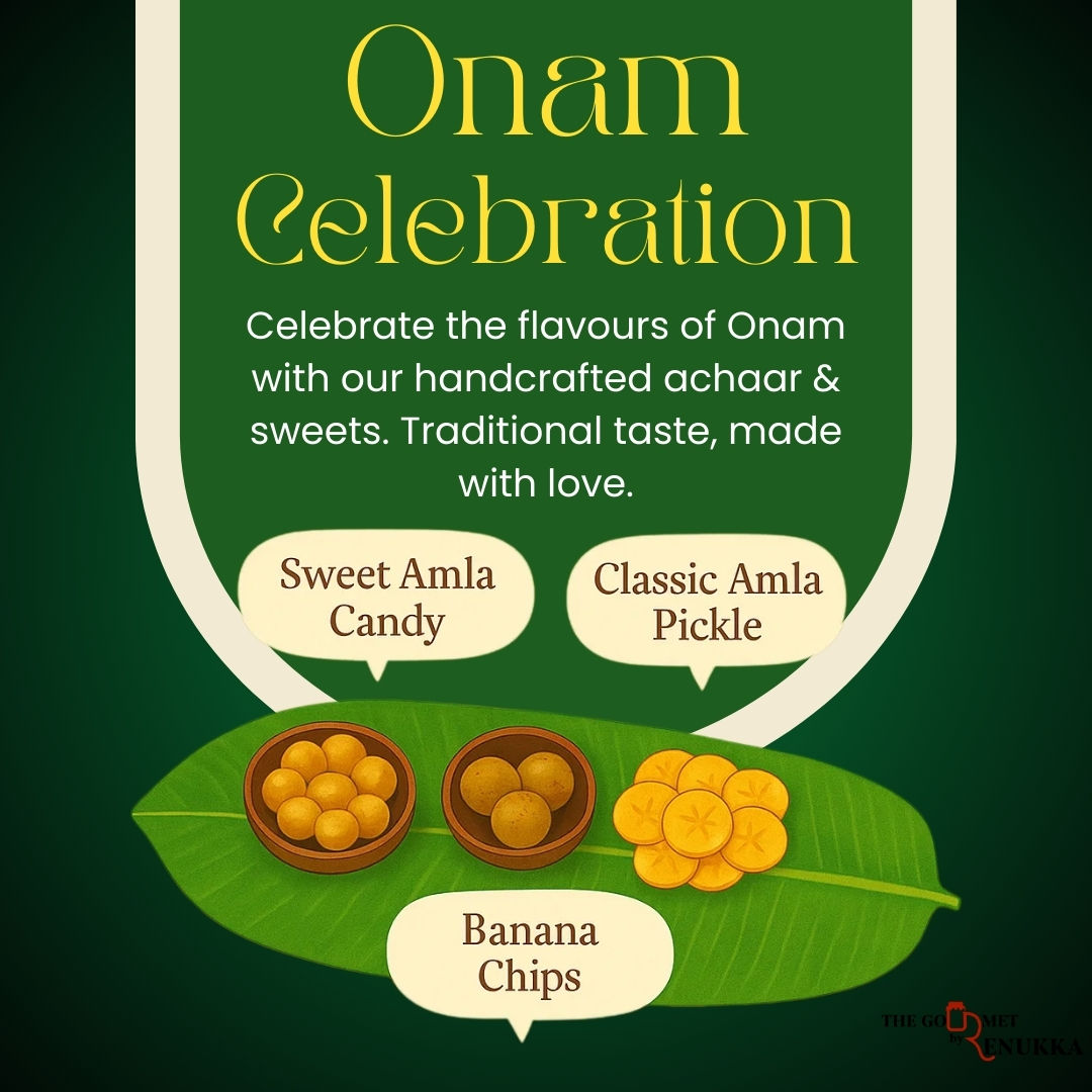 Embracing the spirit of Omam with vibrant flavors and cherished memories! 🌼🥘 What’s your favorite dish to enjoy during this celebration? Drop your thoughts in the comments! #thegourmetbyrenukka #thegourmetachaar #FestiveFlavors #culinaryjoy