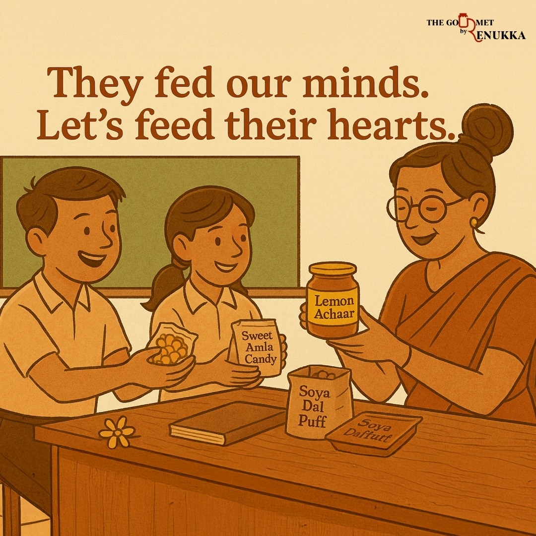 On this Teachers' Day, let’s raise a jar to the educators who fill our lives with knowledge and love! 🥳✨ Just like this family, let’s gather around the table and share our appreciation. Tag a teacher who deserves a shoutout! #thegourmetbyrenukka #thegourmetachaar #ThankATeacher #FoodForThought