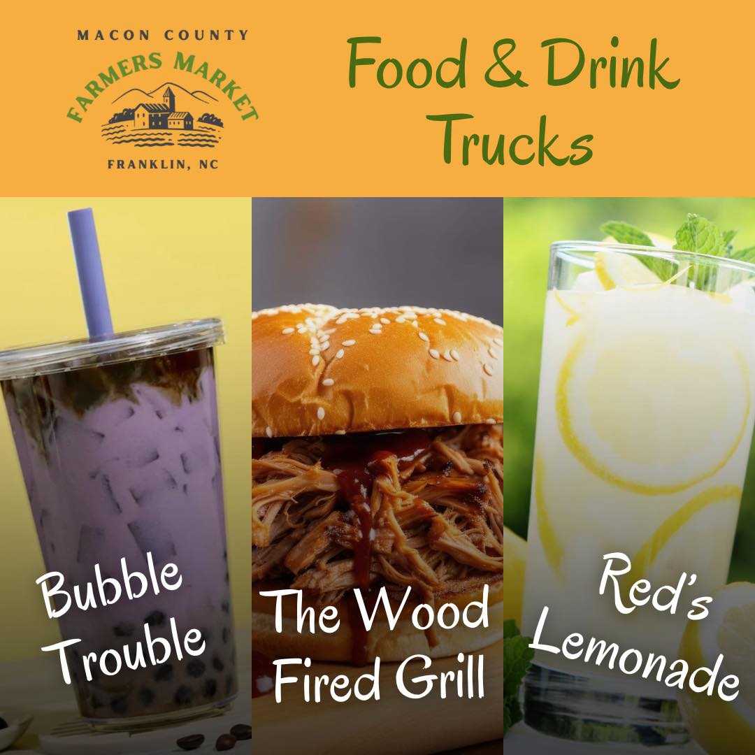 This Saturday from 9:00AM-1:00PM in downtown Franklin 🍽️🍋🧋
Plus the chance to shop with more than 35 local vendors 🙌😎
Town Hall
95 E Main Street
.
.
.
#farmersmarketfranklinnc #wncfarmtotable #appalachianproduce #appalachianfarm #maconcountyfarmersmarket #franklinncchamber #franklinnc #franklinncfarmersmarket #experiencefranklinnc