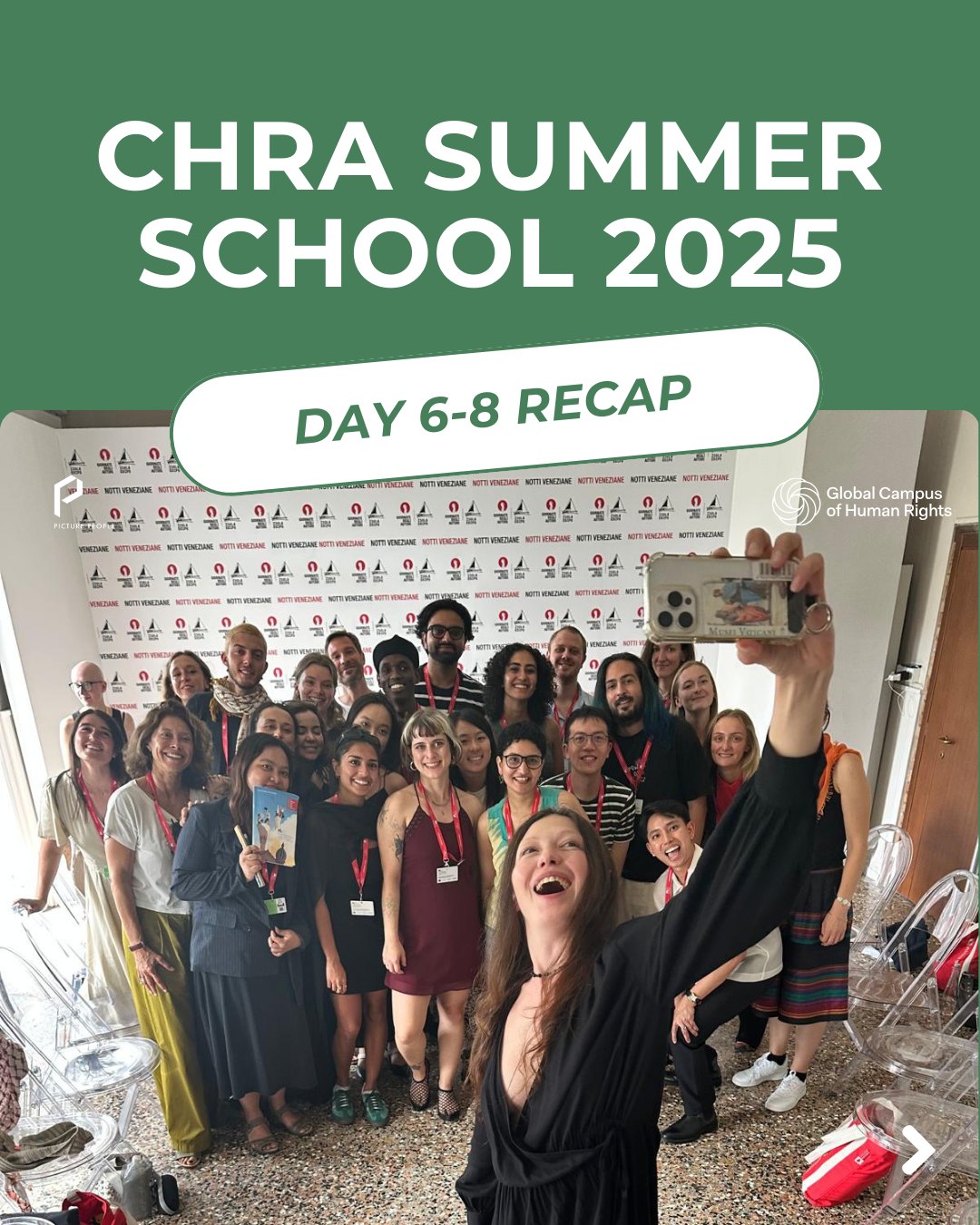 The last few days took us beyond the classroom and into the heart of cinema at the Biennale Film Festival.
Students experienced powerful screenings and joined thought-provoking conversations with the directors behind the films. Among them, @vladlena_sandu, director of “Memory”, whose exchange with students left her filled with hope.
Today, Jihan K, director of “My Father and Qaddafi”, and her mother Baha Al Omary, opened an intimate dialogue on family, history, and resilience.
From festival halls to classroom discussions, these encounters showed how film can spark reflection, bridge generations, and inspire change.
👉 Follow @picturepeoplemsp and @gchumanrights to keep up with more Summer School highlights!
#BiennaleCinema #HumanRightsCinema #FilmForChange #CHRAsummerSchool #StorytellingForChange #VoicesOfResilience #GlobalStories #DocumentaryPower
#FYP #Explore #BiennaleCinema2025 #Venezia82 #FilmScreenings #FilmFestivalLife #FilmFestival #FilmDirectors #FilmScreenWriter