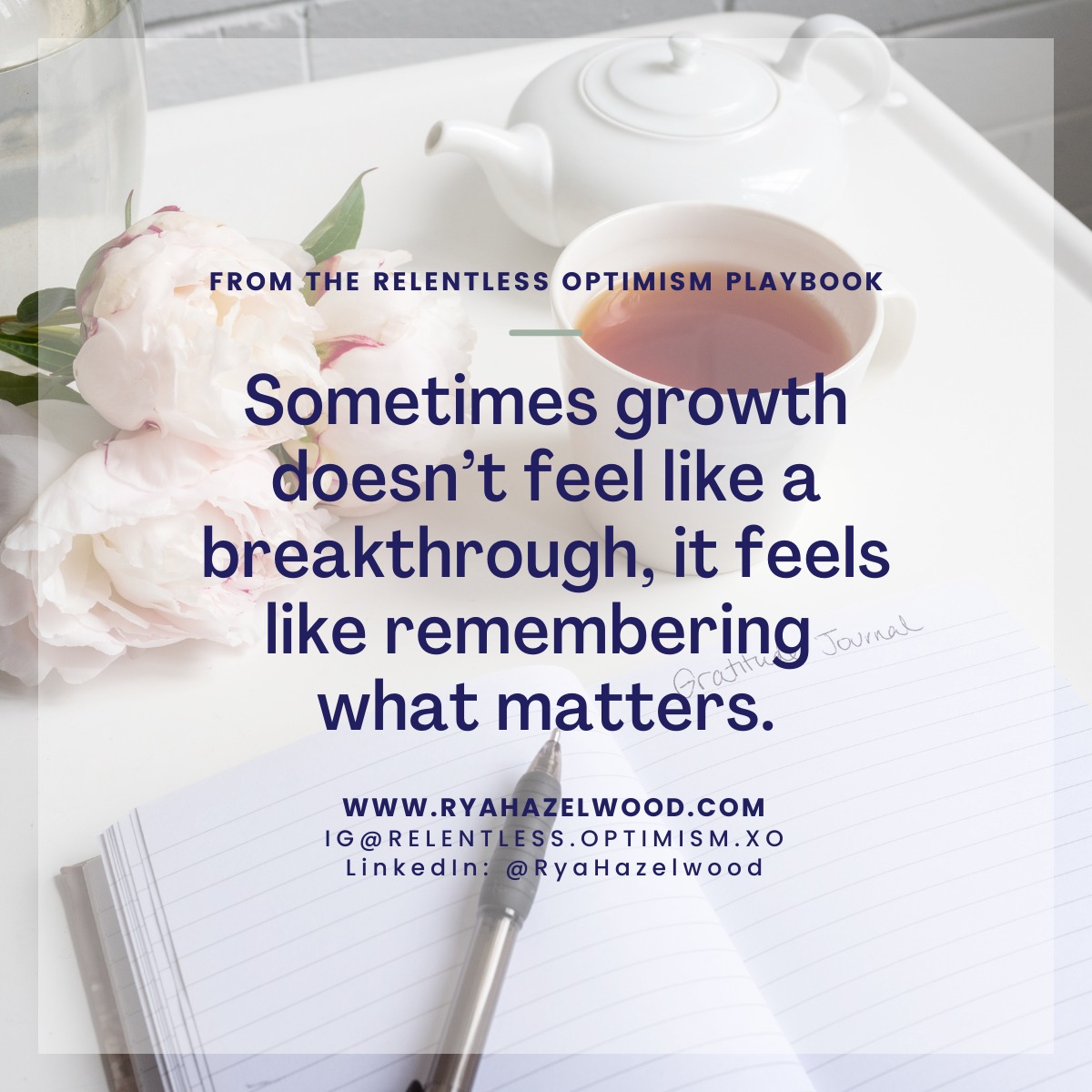As we now firmly step foot into fall, I’m noticing what this season has stirred in me: a deeper need for clarity, quieter confidence and slower mornings.
Sometimes growth doesn’t feel like a breakthrough, it feels like remembering what matters.
💬 What is this season revealing to you?
#RelentlessOptimism #TheLeadersEdge #OptimisticLeadership #OptimismInAction