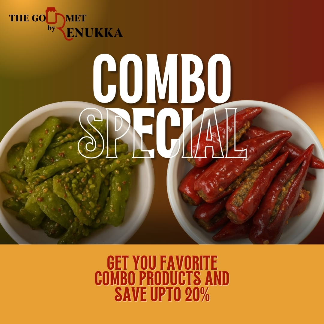 Who doesn’t love a good combo? Grab your favorites and save up to 20%! 🎉 Treat yourself to the gourmet experience you deserve. Hurry, these deals won’t last long! #thegourmetbyrenukka #thegourmetachaar #TasteTheDifference #GourmetDeals