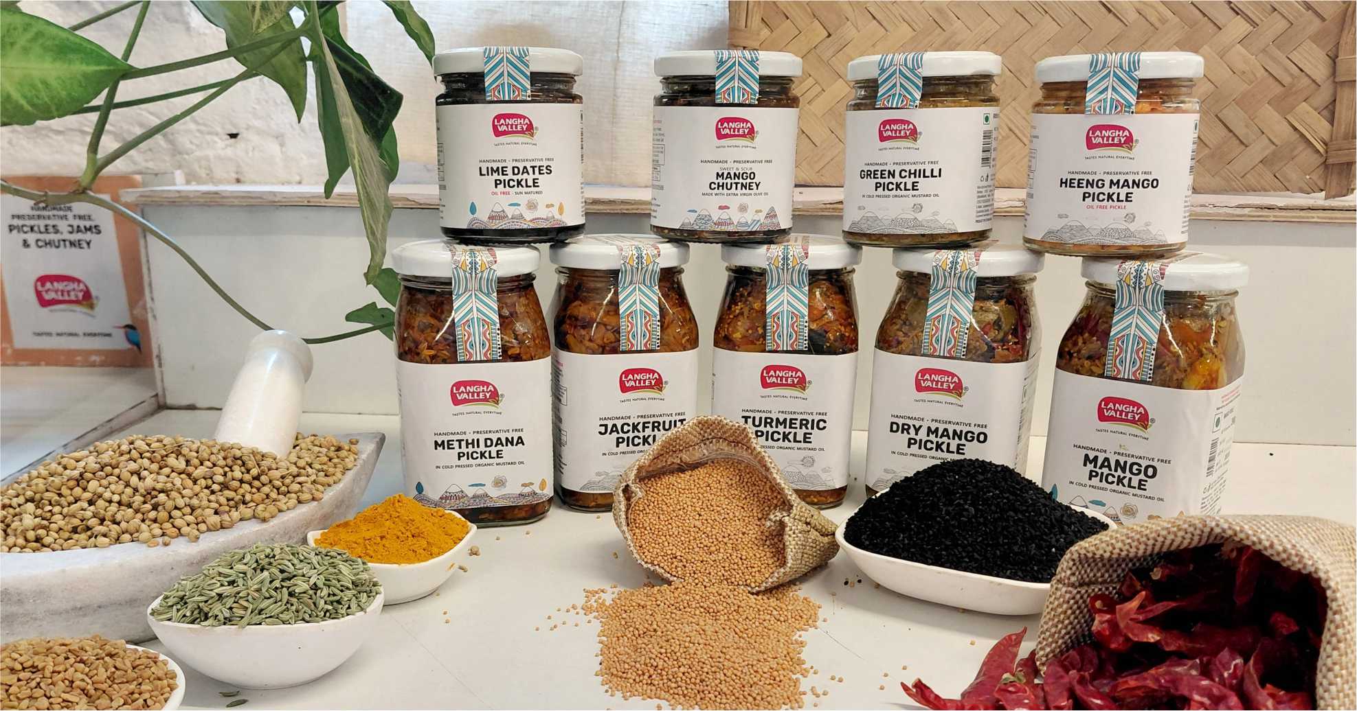 ure Goodness from Uttarakhand – No Preservatives, No Artificial Additives
Our products are proudly made in Uttarakhand, using traditional methods and locally sourced ingredients. Every item is 100% free from preservatives,
artificial colors, and flavors — just real, honest food the way nature intended.
We believe in keeping things simple and authentic, so you can enjoy the true taste of the hills, made with care by village
communities who value purity and tradition.
#organicspices #langhavalley #handgroundspices #handmadepickles #handmadepickle #picklelover