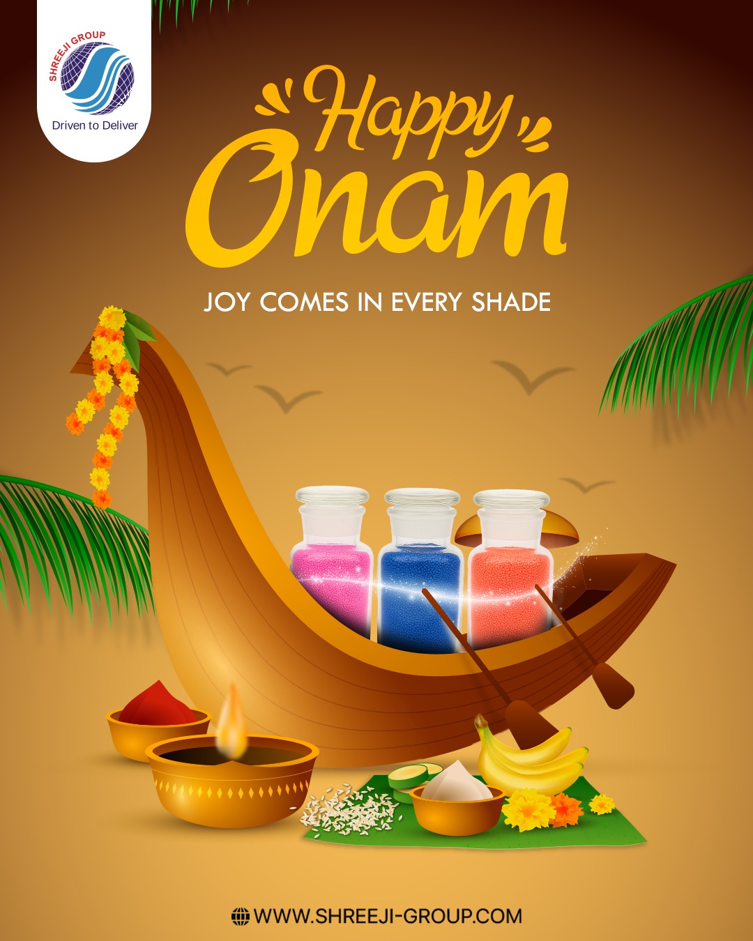 Wishing you and your family a very Happy Onam filled with joy, peace, and prosperity. May this festive season bring new beginnings, bright smiles, and endless happiness to your home.
- - - - -
Website: www.shreeji-group.com
Mobile: +91 9719912323.
Email: marketing@shreeji-group.com
- - - - -
#HappyOnam #OnamFestival #FestiveJoy #Onam #ShreejiGroup