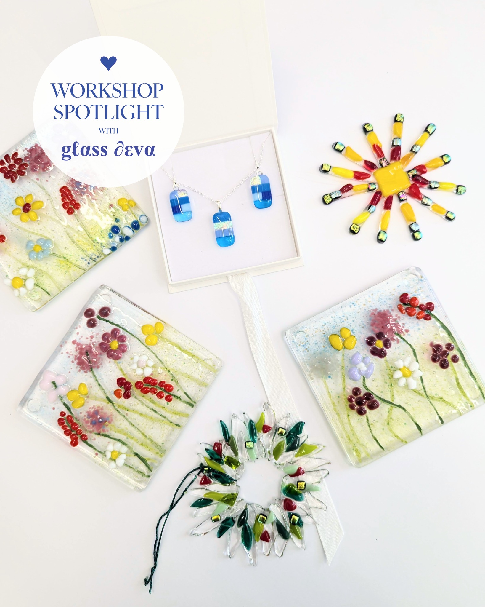 🌻 Workshop Spotlight: This lovely group of ladies made a brilliant mix of wreaths, coasters, jewellery and even a sunflower hanging decoration! 🌟 Get your girlfriends together, bring a bottle of wine and enjoy a relaxed crafting experience – the perfect way to switch off from the world. ✨
#fusedglassworkshop #CreativeWorkshops #familytime #ThingsToDoInChester #familydaysout #girlsdayout #craftingday #craftingwiththegirls #thingstodoinchester #thingstodoincheshire #kidspartyideas #fusedglassfun #childrenspartyideas #letterboxgifts #fusedglassjewellery #fusedglassartwork #HalfTermActivities #FusedGlassFun #giftsformum