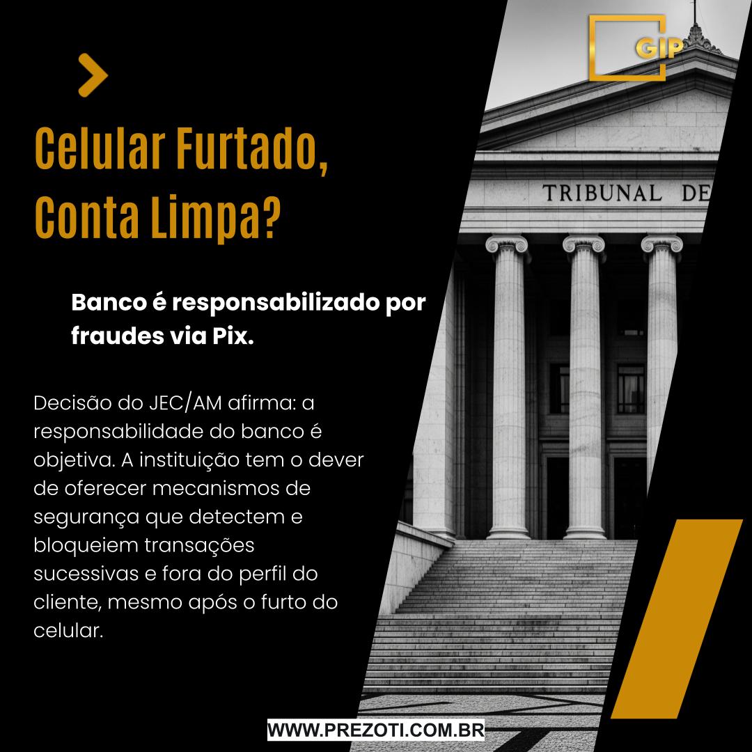 Se o seu celular for furtado e os criminosos limparem sua conta bancária, o prejuízo é seu? Uma decisão do Juizado Especial de Tefé, no Amazonas, diz que não.
No caso, um cliente teve o celular furtado e, em seguida, os fraudadores fizeram diversas transferências via Pix e até contrataram um empréstimo em seu nome.
A Decisão da Justiça:
O juiz aplicou o Código de Defesa do Consumidor e ressaltou a responsabilidade objetiva do banco. Isso significa que, independentemente de culpa, o banco é responsável por falhas na segurança do serviço que oferece. A decisão apontou que o sistema deveria ter identificado as múltiplas operações fora do padrão do cliente e bloqueado a conta preventivamente.
Essa decisão é um alento para os consumidores. Ela confirma que a segurança das transações é um dever da instituição financeira. A tecnologia que facilita os pagamentos também deve servir para proteger o correntista de atividades suspeitas.
Foi vítima de golpe ou fraude bancária após o furto do seu celular? Não aceite o prejuízo. A lei protege o consumidor. A Gonçalves Ignácio & Prezoti Advocacia e Assessoria Jurídica é especialista na defesa do consumidor contra práticas bancárias abusivas.
Acesse nosso site: www.prezoti.com.br
#DireitoDoConsumidor #FraudeBancaria #GolpeDoPix #SegurancaDigital #Banco #DanoMoral #Advocacia #Justiça #GIPAdvocacia