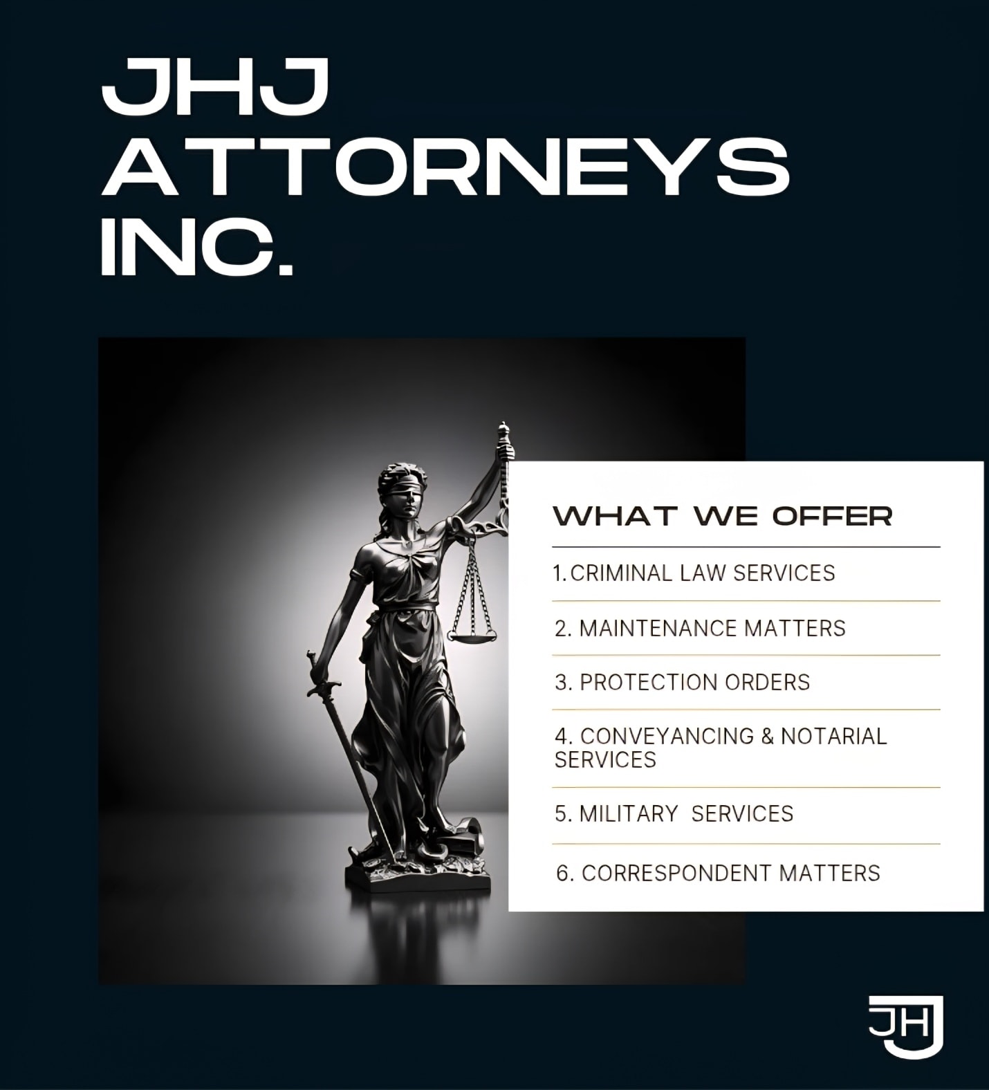 Justice served with dedication — expert legal support when you need it most.
#jhjattorneysinc
#LegalExperts #JusticeMatters #LawYouCanTrust