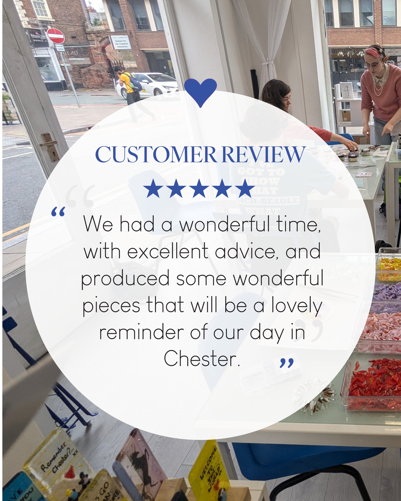 🌟 We love hearing how our workshops become part of people’s special memories! Thank you for the kind words, we’re so glad your creations will be a lasting reminder of your day in Chester 💖✨
#giftsoforher #personalisedgifts #thingstodoincheshire #FusedGlassGifts #fusedglassartwork #letterboxgifts #fusedglassgifts #makingmemories #giftsformum #HalfTermActivities #CreativeWorkshops #fusedglassworkshop #kidspartyideas #familytime #familydaysout #handmadeuk #thingstodoinchester #fusedglassfun #childrenspartyideas #fusedglassjewellery #JewelleryMaking #FusedGlassWorkshop