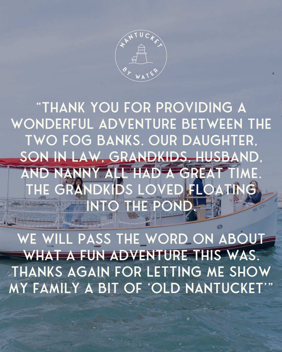 Hearing about our clients’ time out on the water is why we do what we do. As a family-run business, we love sharing our fleet with those who love cruising around Nantucket as much as we do.
To many more adventures together! 🛥️
#nantuckettours #nantucketcharters #nantucketboattours #nantuckettours #nantucketprivatecharters #nantucketisland #nantucketsummer