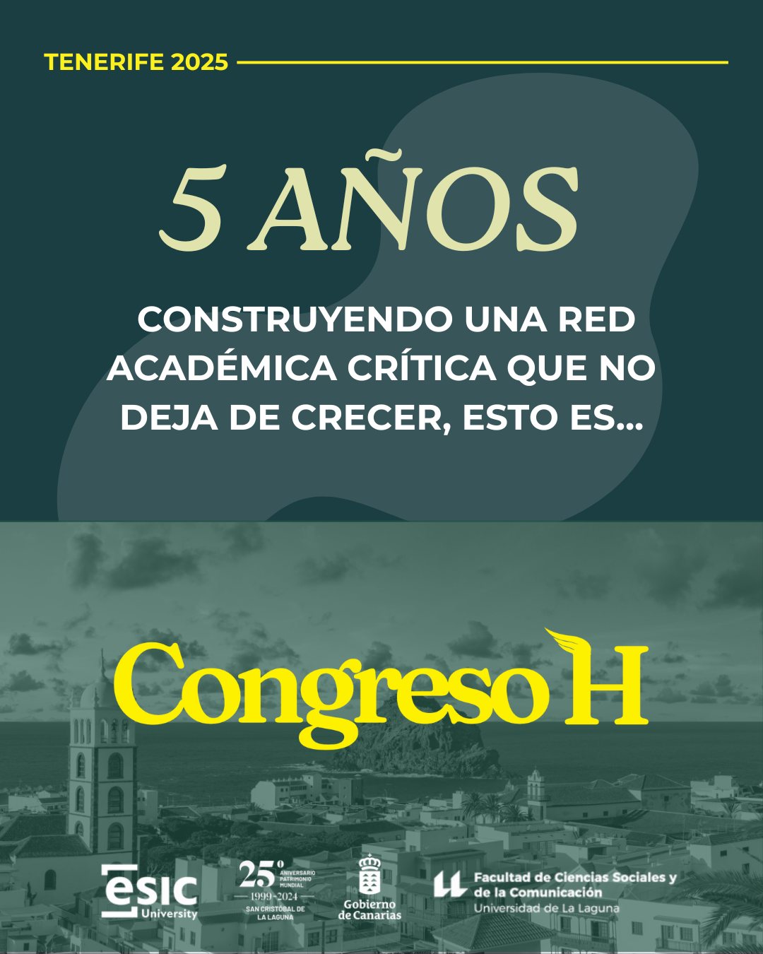 En cinco ediciones, hemos:
✔️ Recibido 1306 propuestas
✔️ Presentado 948 comunicaciones
✔️ Reunido a 2558 participantes
✔️ Firmado 22 convenios con universidades, asociaciones y entidades aliadas.
El Congreso H es un punto de encuentro para pensar críticamente el mundo desde el Sur global.