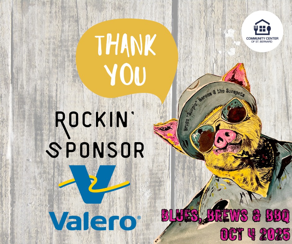 🎉 Sponsor Spotlight! 🎉
We are incredibly grateful to @valeroenergy Valero Meraux Refinery for their generous sponsorship of our 2025 Blues, Brews, & BBQ event! 💙🍻🔥
Thanks to their support, we’re one step closer to our mission of fighting food insecurity right here in St. Bernard Parish. Every dollar they’ve contributed goes directly toward providing food for our pantry and weekend meals for students in need through the Backpack Program.
Together, we’re making a difference — one meal, one child, one community at a time. 🙌
Please join us in thanking Valero Energy & Valero Meraux Refinery for standing with us in this important work! 💛
#BluesBrewsBBQ #ThankYouSponsor #StBernardStrong #BackpackProgram #FoodInsecurityEndsHere
