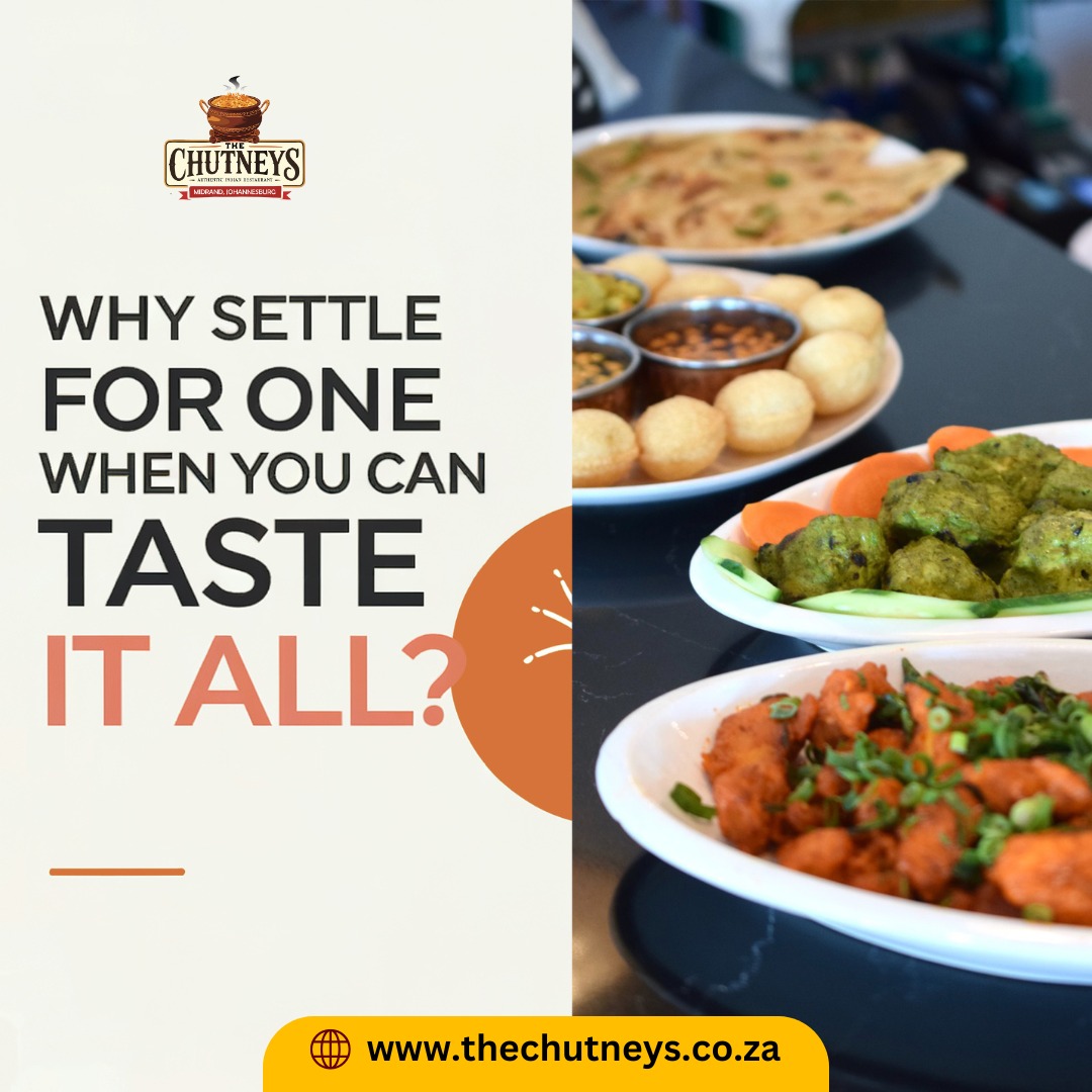 Why settle for one when you can taste it all?
From the spicy crunch of Chicken manchurian, the smoky richness of Hariyali Tikka, the crisp joy of Pani Puri, to the comforting warmth of parathas, this spread is a true celebration of Indian flavors!
Each dish brings its own story:
- Hariyali Tikka – marinated in herbs for a burst of freshness
- Chicken Manchurian – bold, fiery and addictive
- Pani Puri – the ultimate street food fun in one bite
- Parathas – soft, buttery and soul-satisfying
Tell us in the comments – which dish would YOU dive into first?
Follow us on social media for more info👇
Insta - @thechutneysrestaurant https://www.instagram.com/thechutneysrestaurant?igsh=ZXo0bzg2ZHlwcWlh&utm_source=qr
Fb - https://www.facebook.com/thechutneys
Web - https://www.thechutneys.co.za
#TheChutneys #AuthenticIndianCuisine #TasteOfIndia #FoodLoversParadise #IndianFoodie #FoodiesOfJohannesburg #MidrandEats #Chickentandoori #alookaparatha