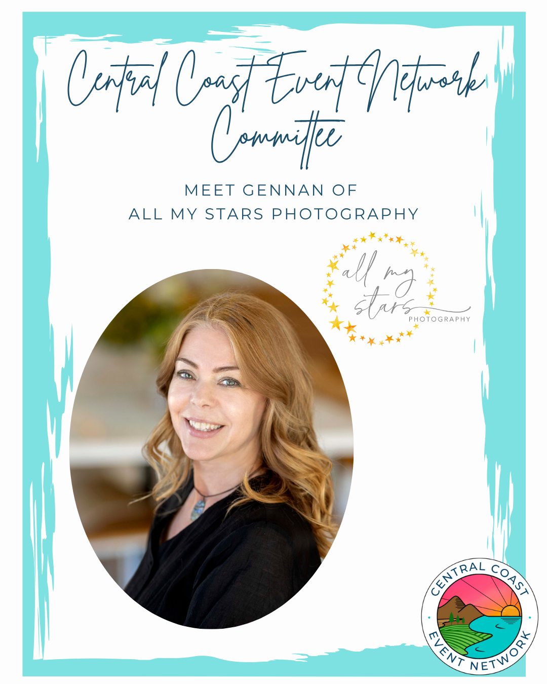 ✨ Meet Gennan of @allmystarsphoto ✨
We’re shining a spotlight on CCEN’s incredible Social Media Post Producer, Gennan Shippen! 💫
As the creative force behind our Instagram grid and Facebook feed, Gennan helps connect CCEN to its online community—keeping you up to date on events, opportunities, and all things Central Coast Event Network! 📱💬
But that’s not all—
Gennan is the talent behind All My Stars Photography, with over 12 years of experience capturing weddings, events, and life’s most meaningful moments. Where love blooms, she paints with light—crafting vibrant, emotional imagery full of laughter, connection, and magic. 🌿📸
✨ Available for:
• Weddings & elopements
• Proposals & engagements
• Family, maternity & newborn sessions
• Senior portraits
• Branding & headshots
• Fundraisers & more!
Know someone who needs a passionate, professional photographer? Gennan would love your referrals! 💛
#CommitteeSpotlight #AllMyStarsPhoto #CentralCoastEventNetwork #EventPros #WeddingPhotographer #PortraitPhotographer #SLOPhotographer #SocialMediaMagic #CaptureTheMoment #SupportLocalCreatives