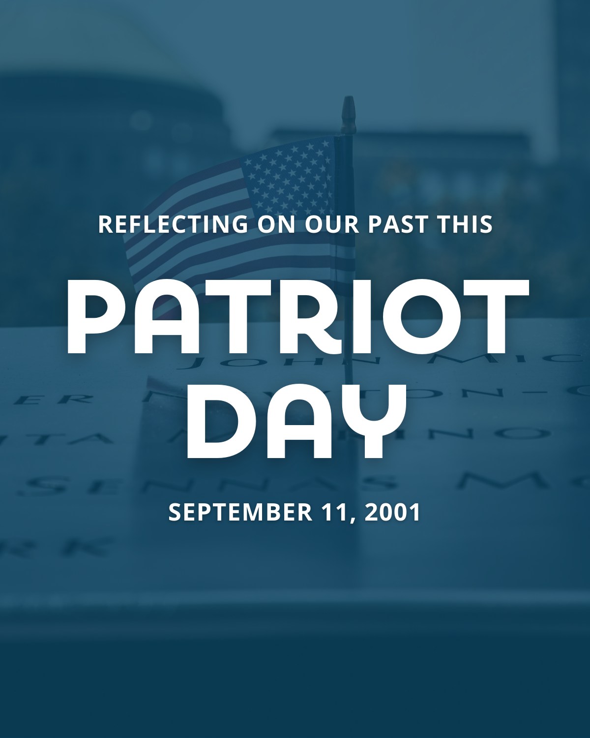 Today, we remember all those who were affected in 2001.